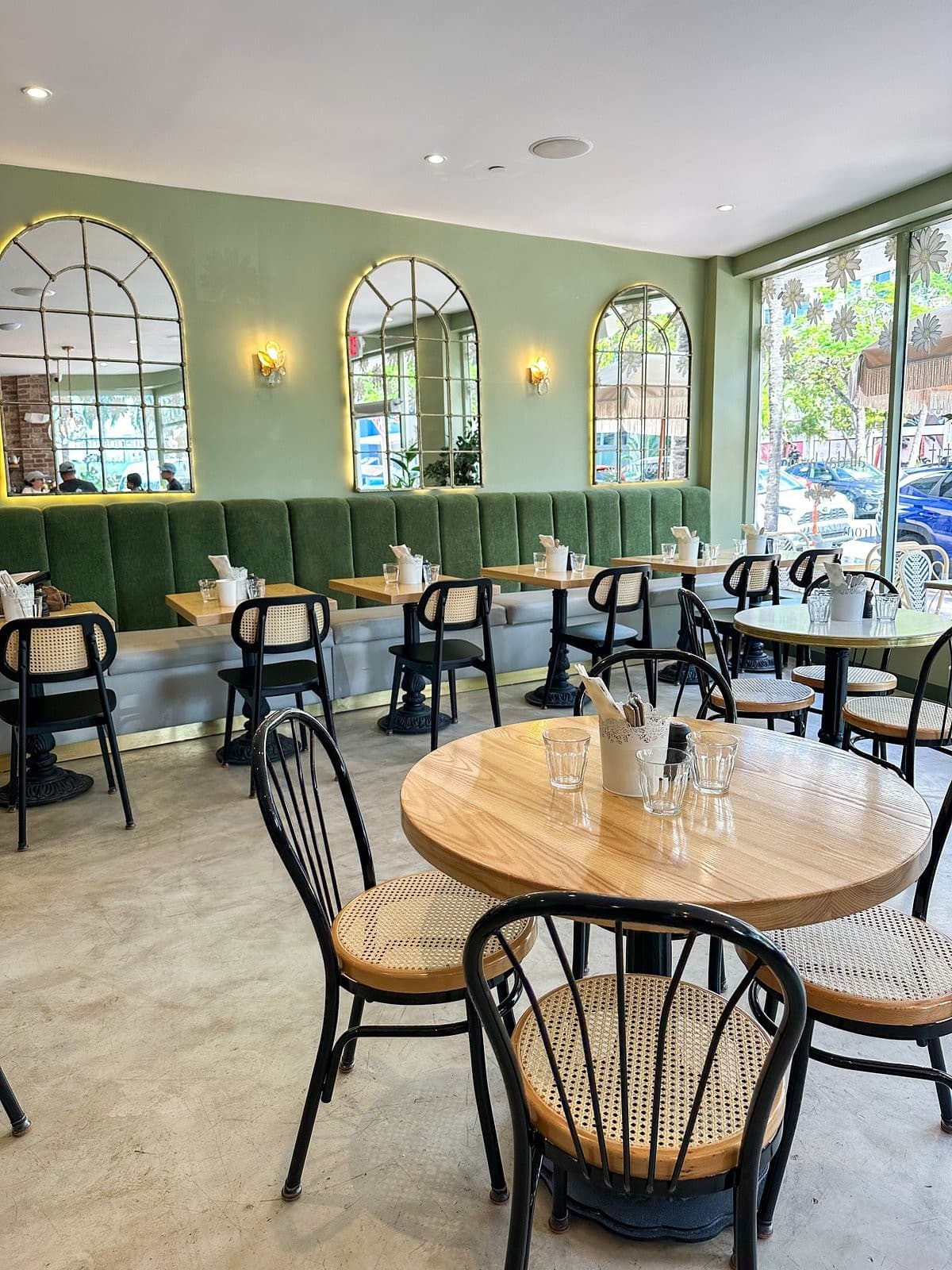 Charming interior of Café Bastille Miami Beach