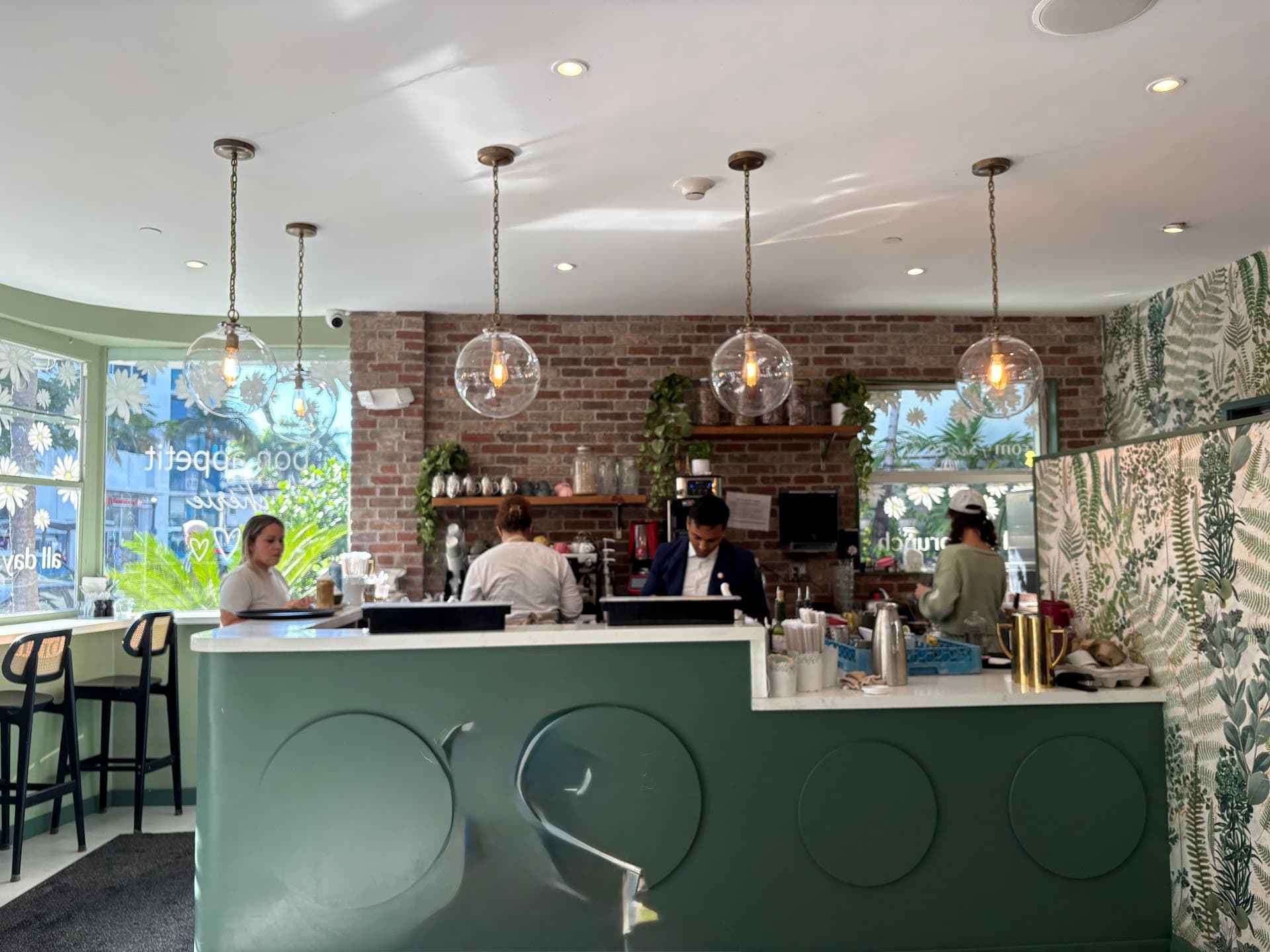 Café Bastille Miami Beach interior view with staff