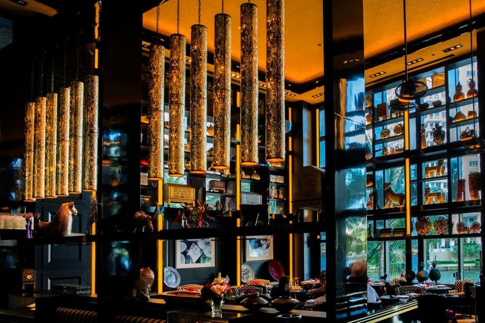 Elegant interior of Cantina La Veinte in Miami