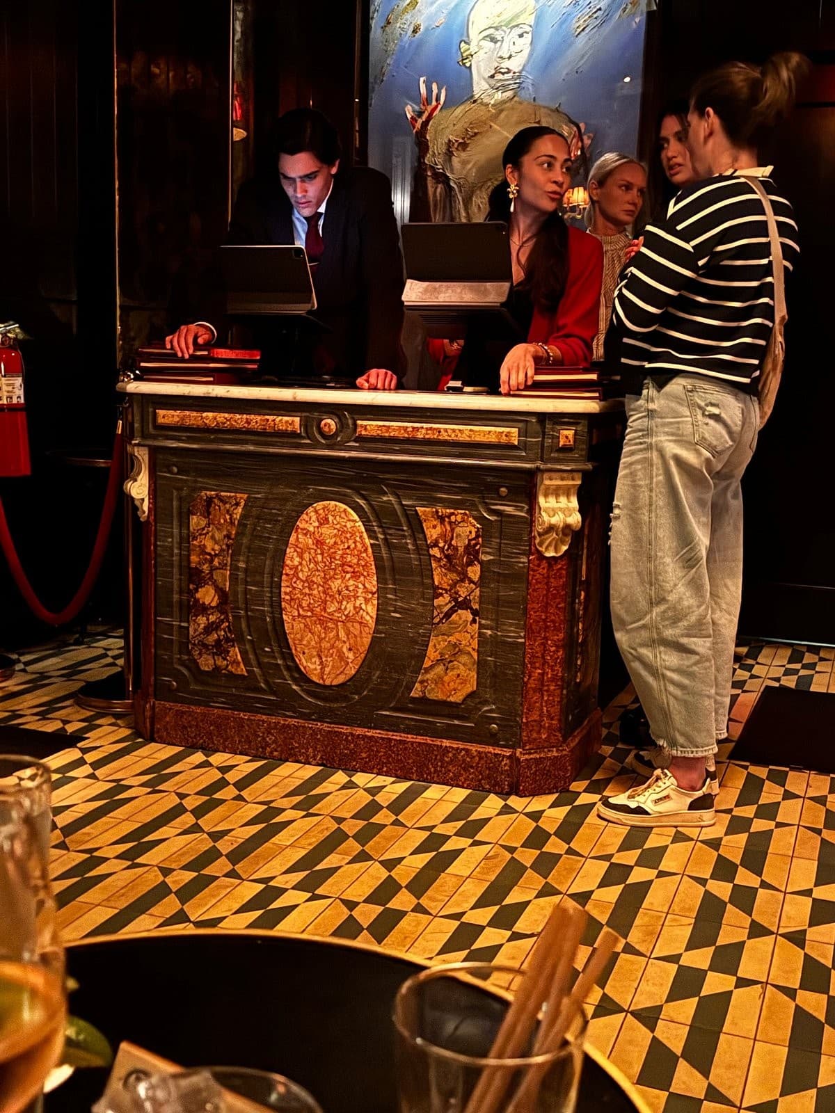 Carbone Miami interior with staff and decor in Miami Beach