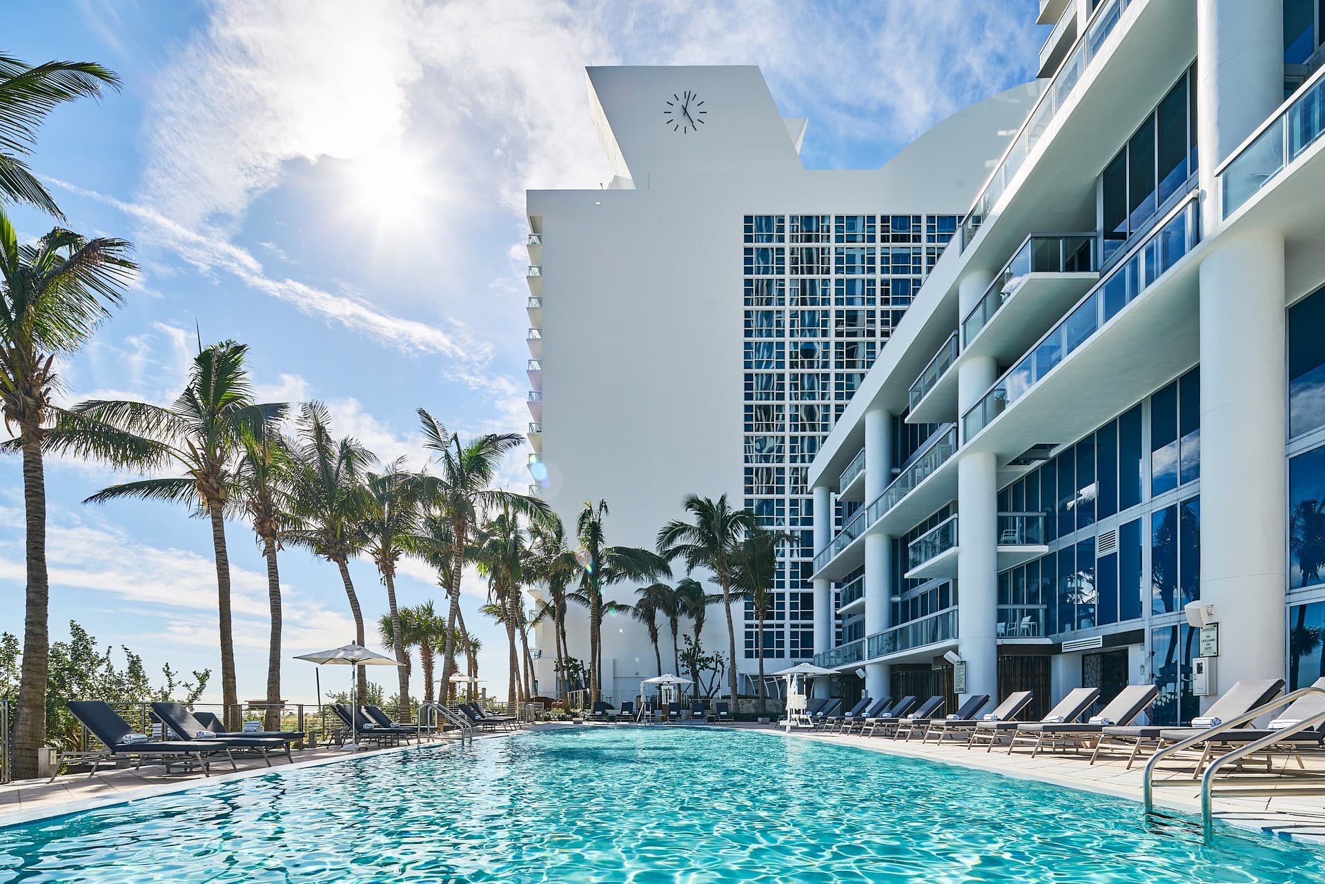 Carillon Miami Wellness Resort pool area in Miami Beach