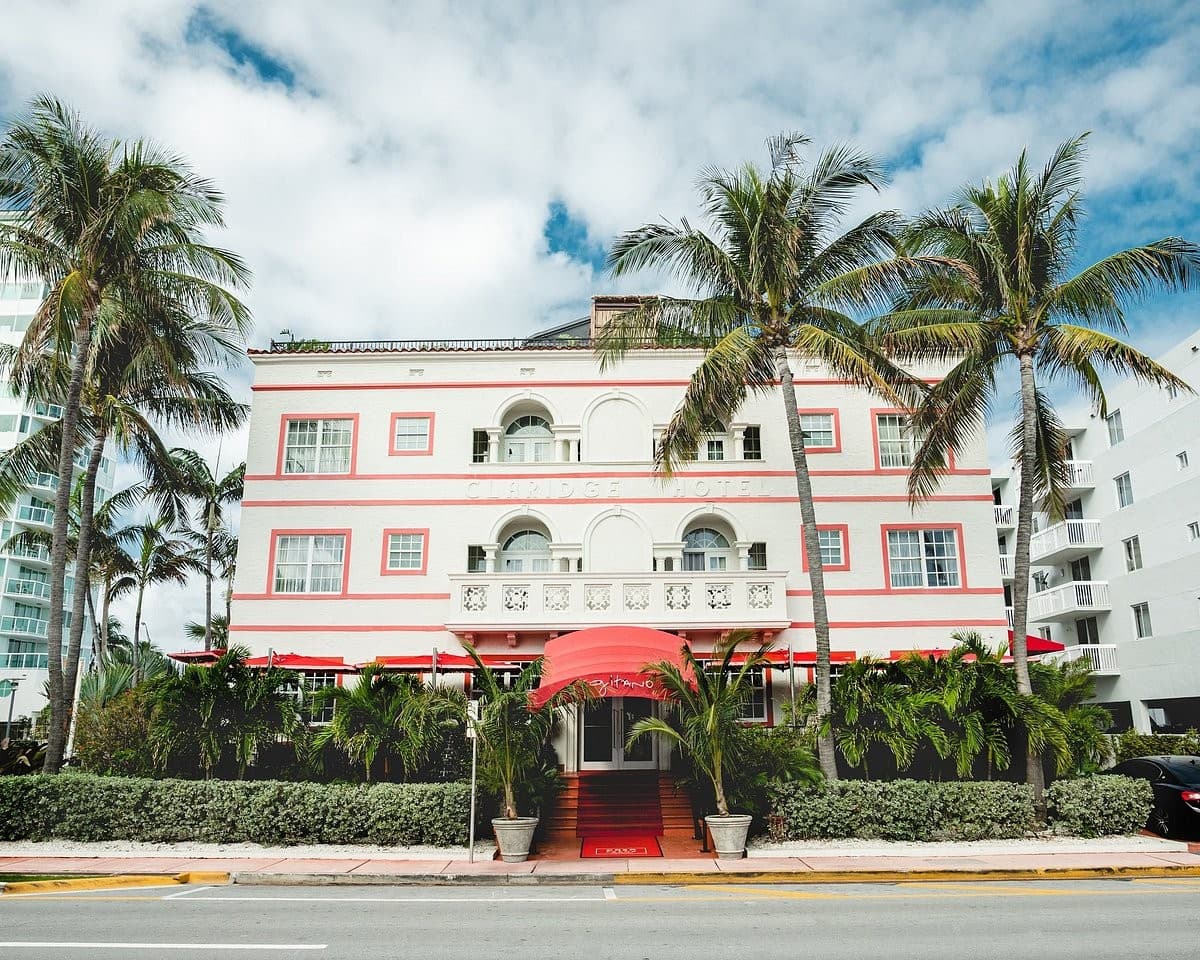 Casa Faena Miami Beach exterior view with palm trees