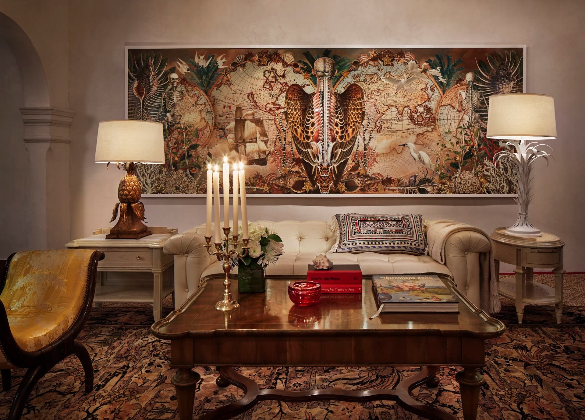 Casa Faena Miami Beach lobby with elegant decor