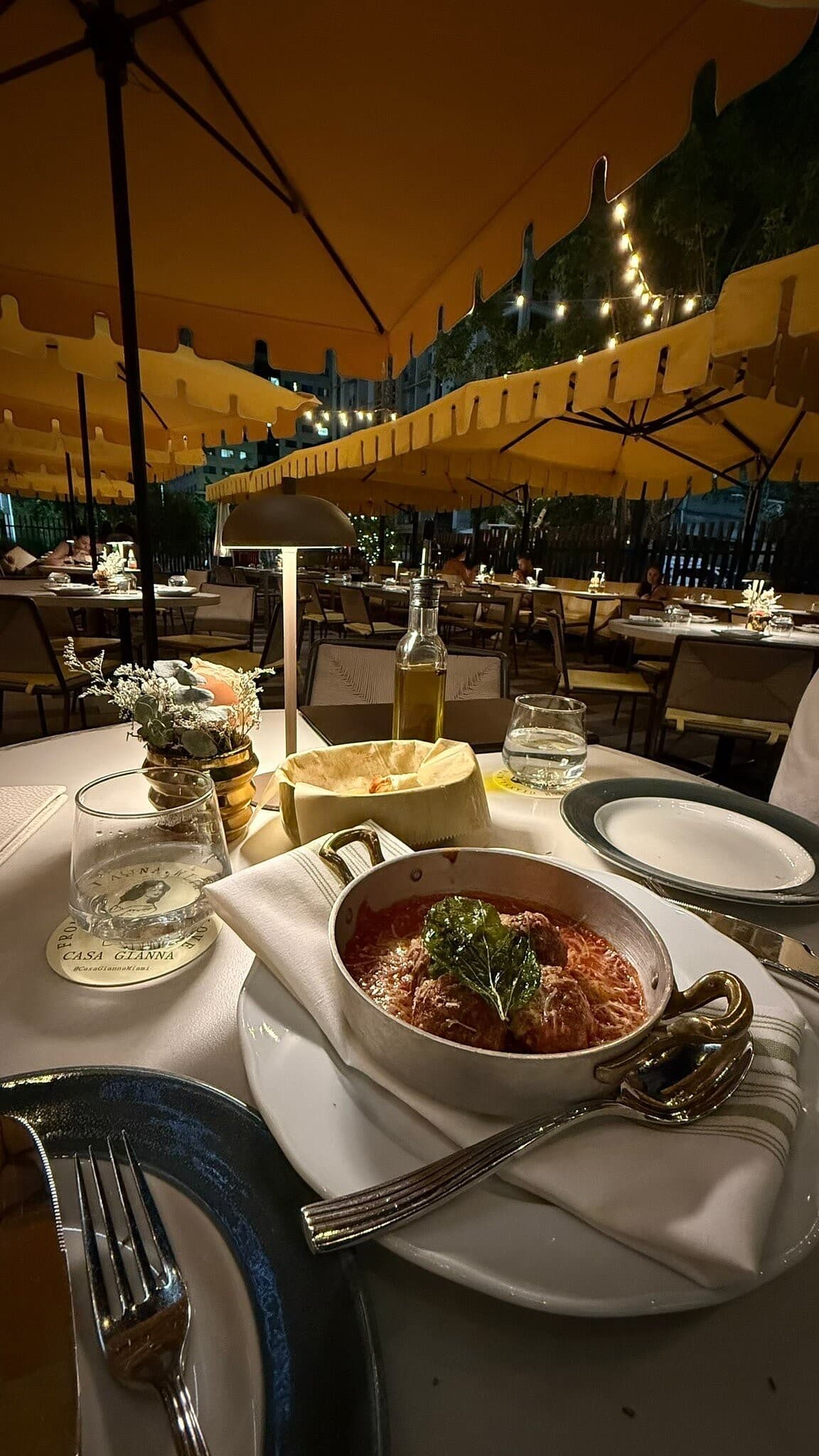Dining scene at Casa Gianna in Miami