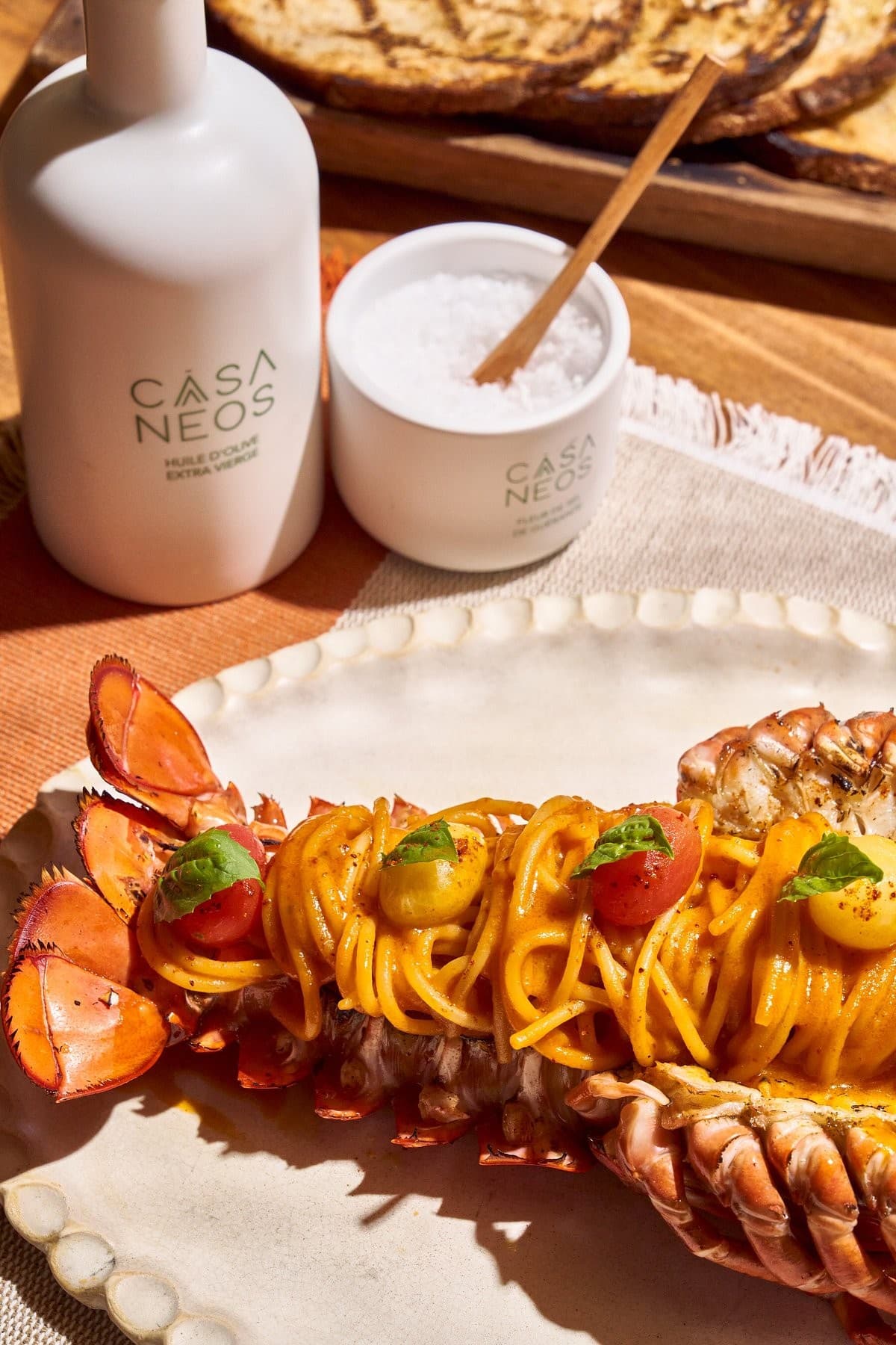 Lobster pasta dish from CASA NEOS in Miami