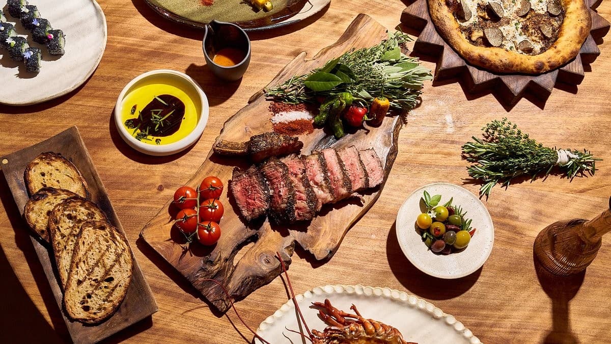 Delicious dish from CASA NEOS Miami featuring steak and accompaniments