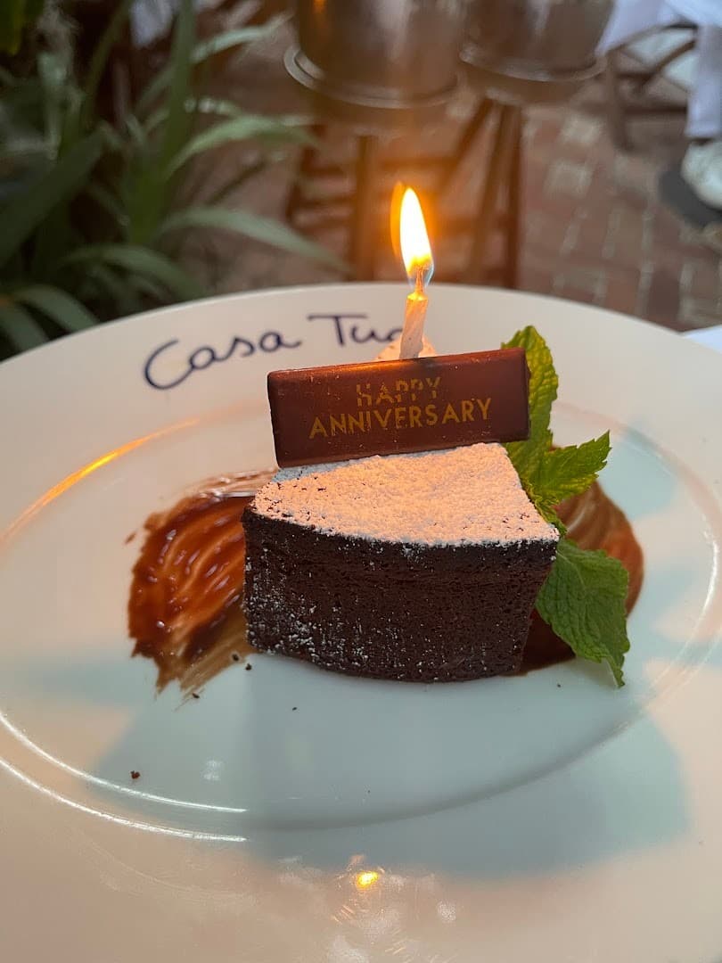 Anniversary dessert at Casa Tua Miami Beach