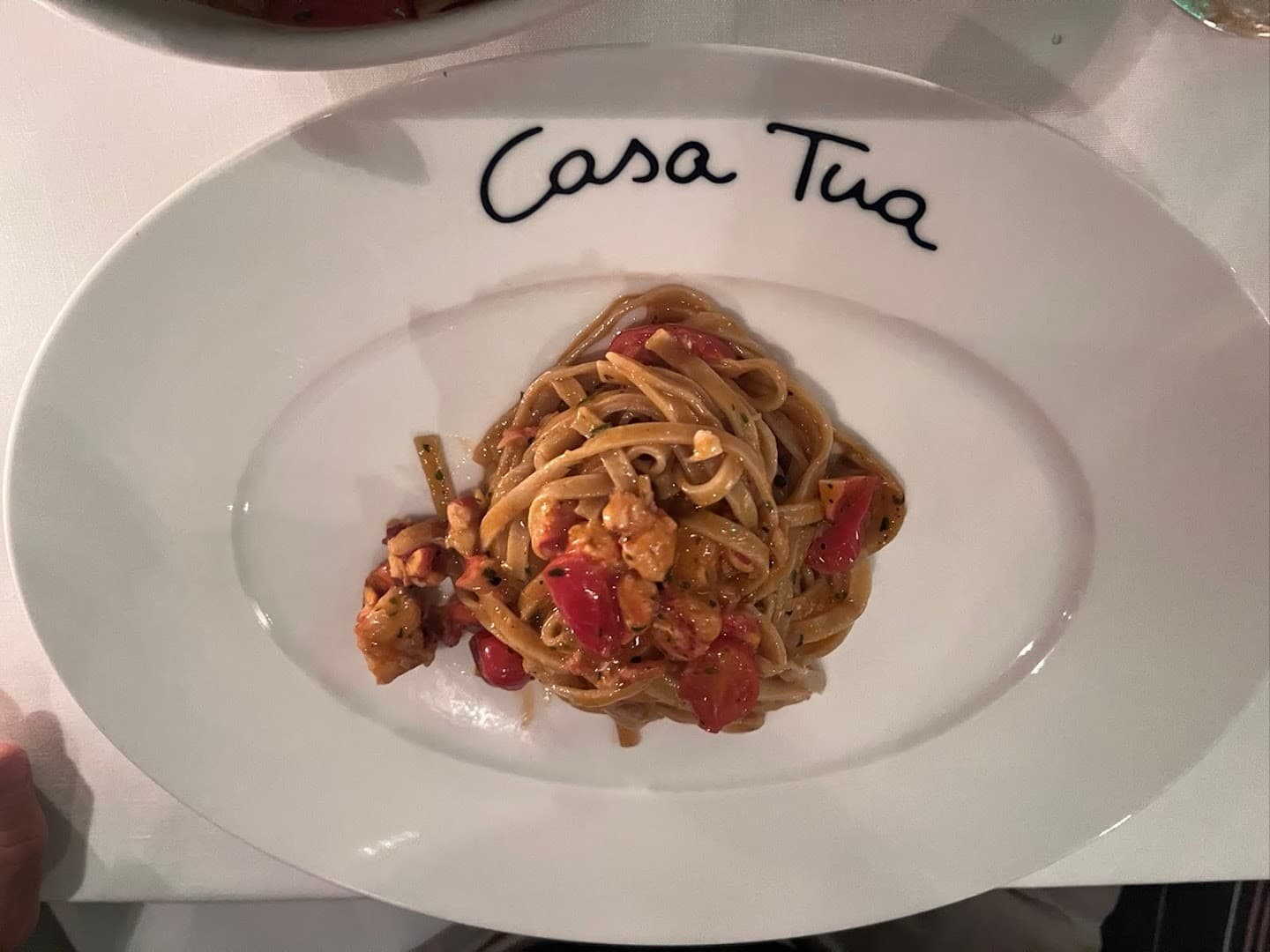Pasta dish at Casa Tua Miami Beach
