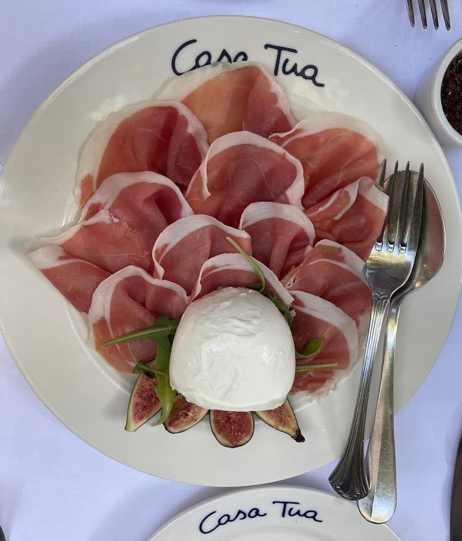 Prosciutto and burrata at Casa Tua Miami Beach