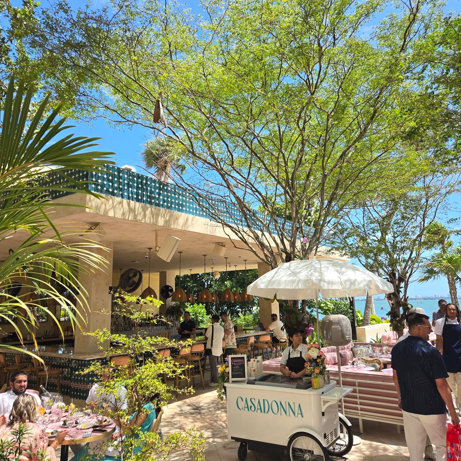 Casadonna outdoor dining area in Miami