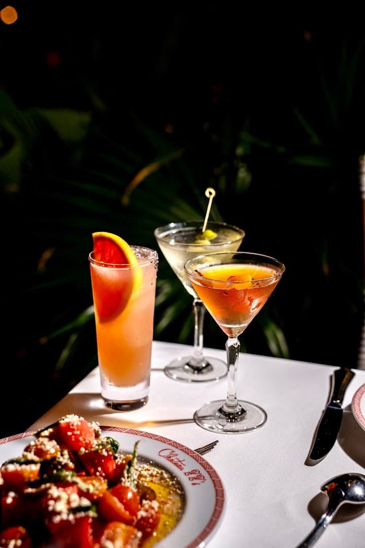 Cocktails and dining at Chateau ZZ's in Miami