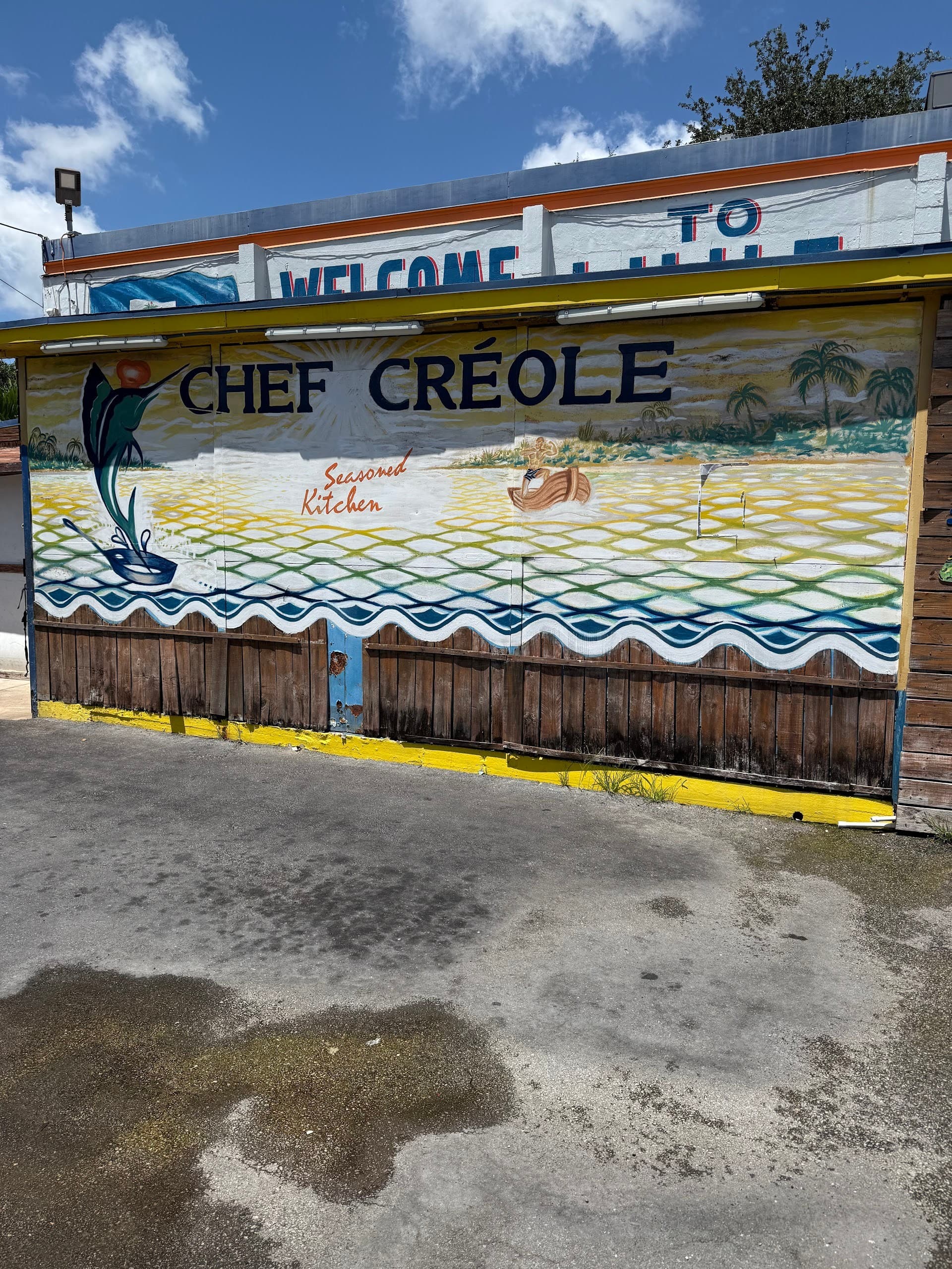 Chef Creole Seasoned Restaurant exterior mural in Miami