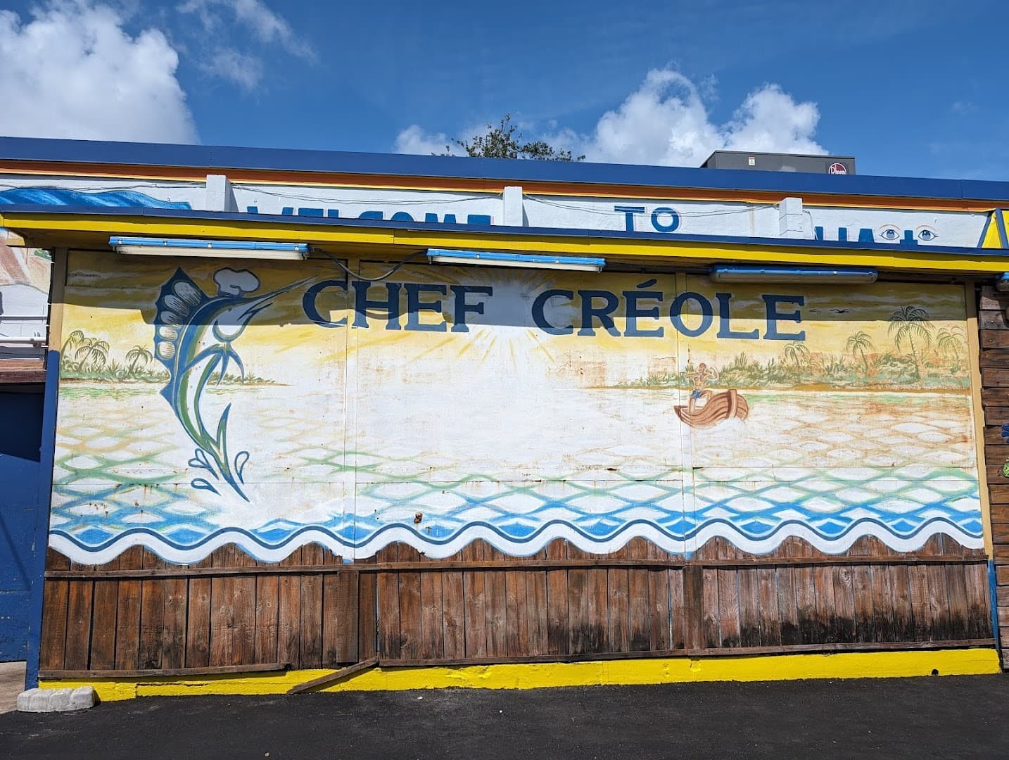 Chef Creole Seasoned Restaurant exterior mural Miami