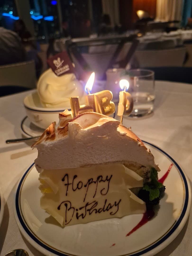 Birthday dessert at Cipriani Downtown Miami