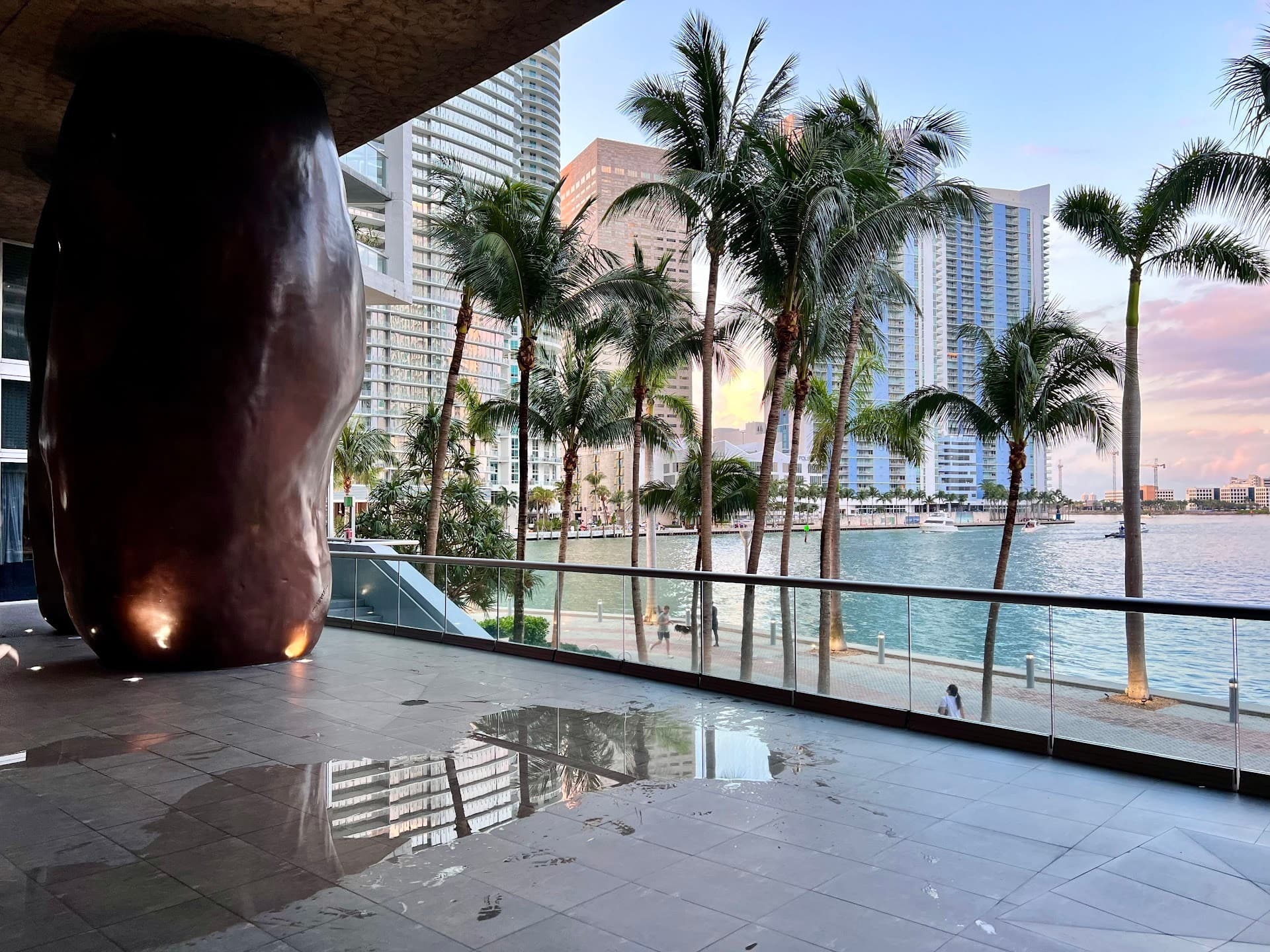 Cipriani Downtown Miami waterfront view with palm trees