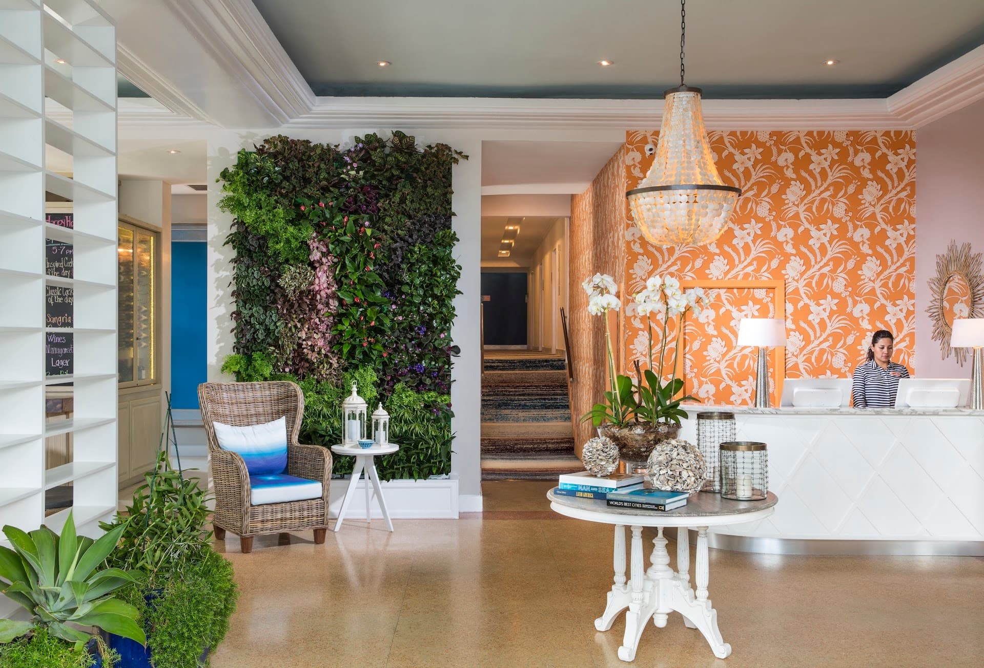 Circa 39 Miami Beach hotel lobby with greenery