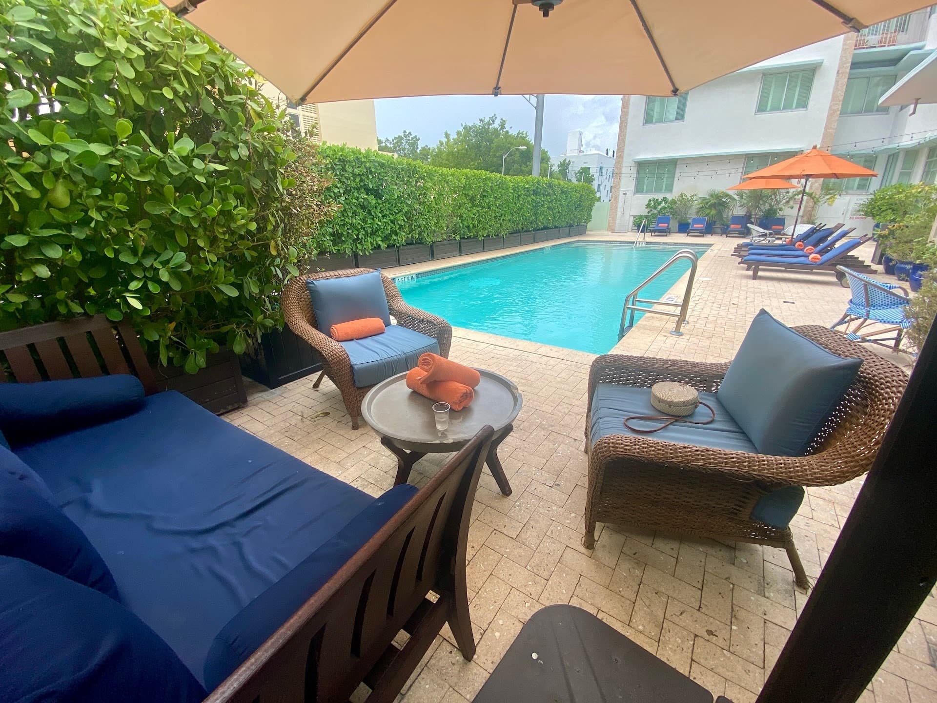 Relaxing pool area at Circa 39 Miami Beach