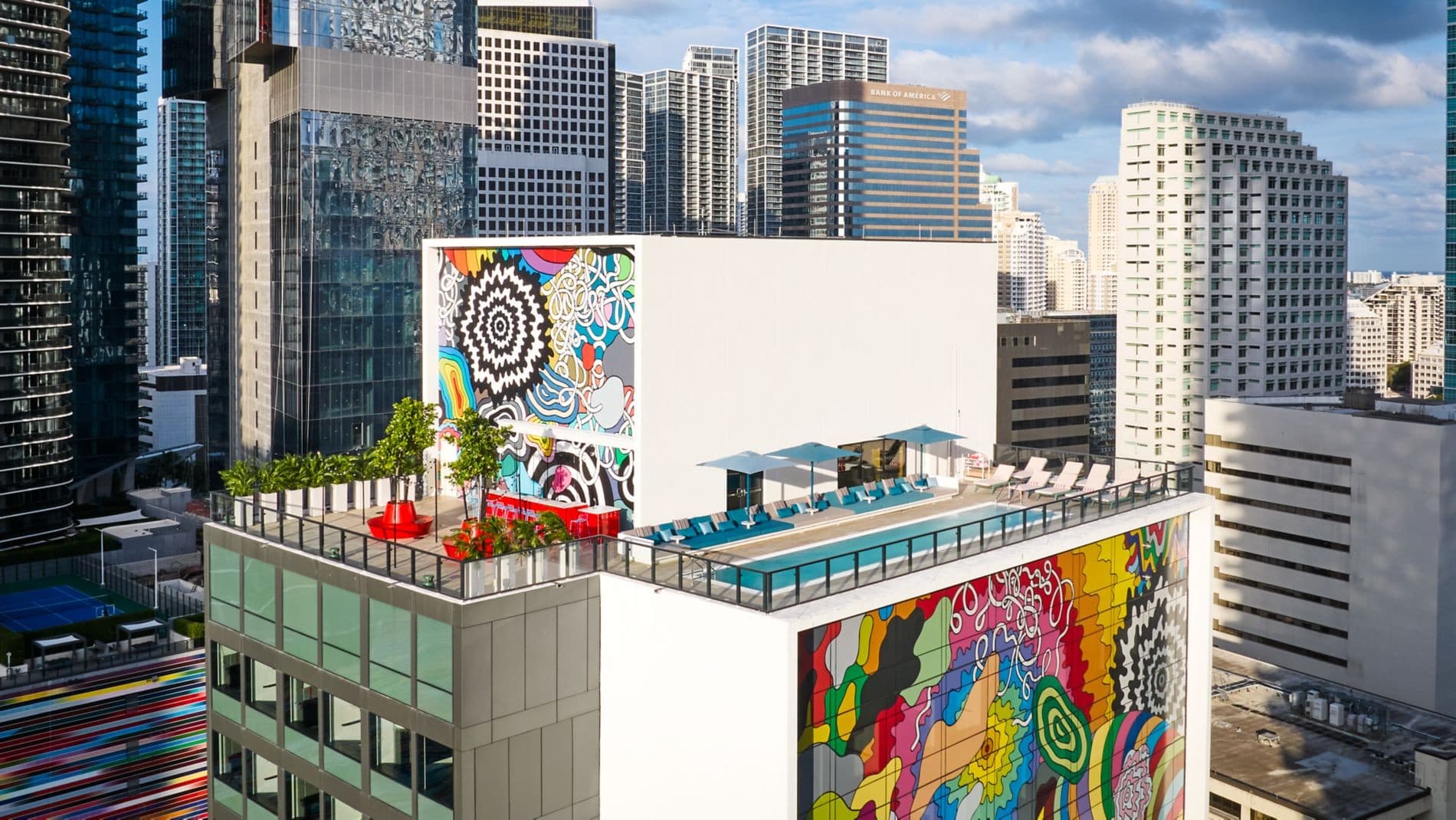 citizenM Miami Brickell rooftop with pool view