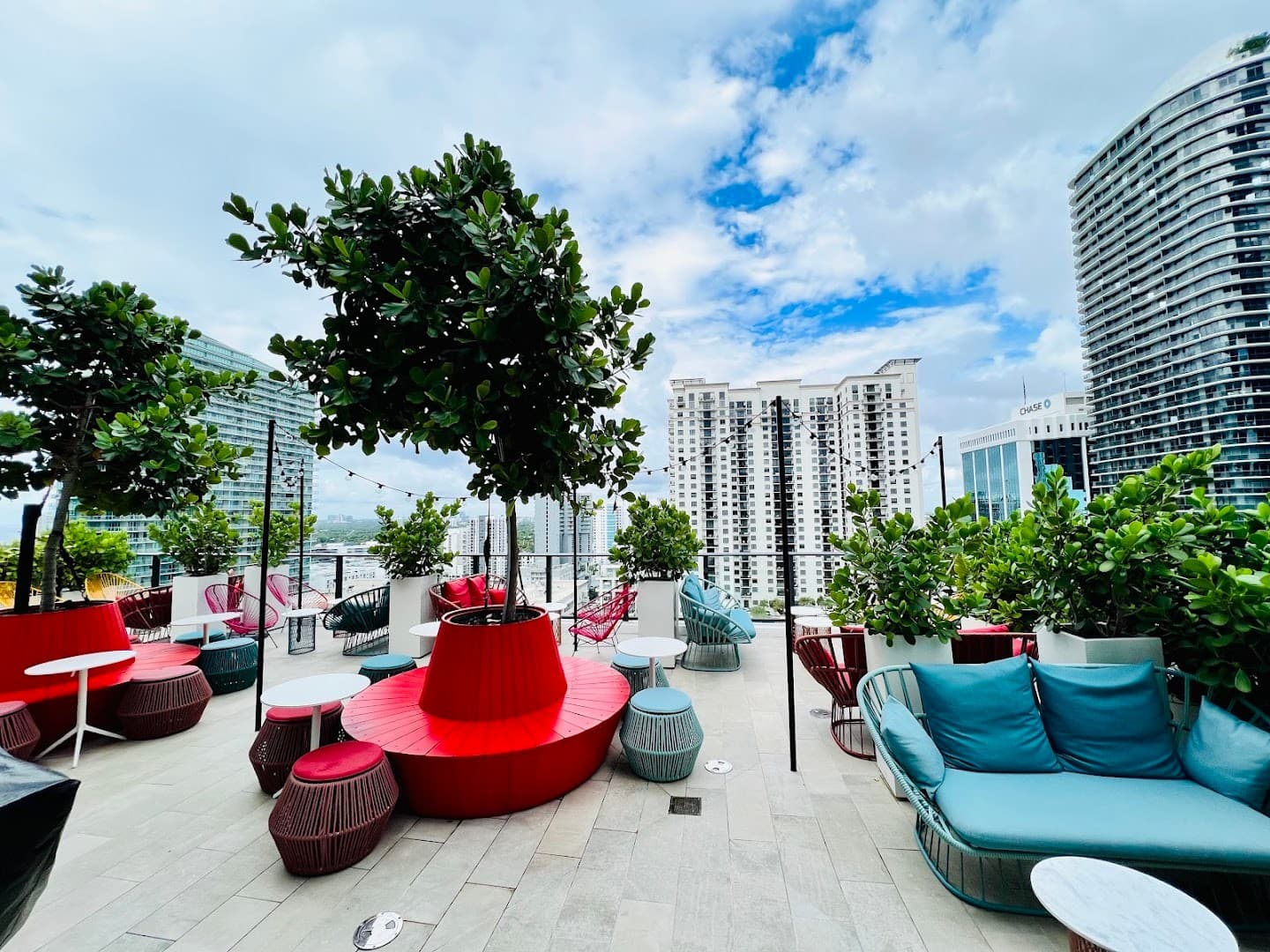 Rooftop lounge at citizenM Miami Brickell