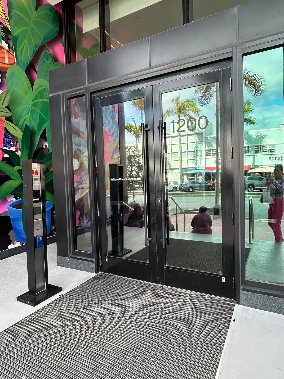 Entrance of citizenM Miami South Beach in Miami Beach