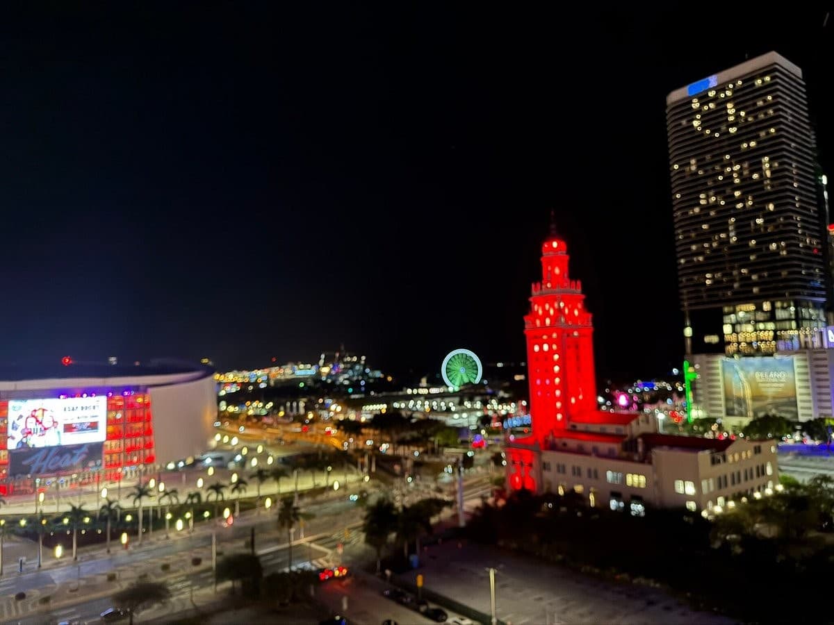 City skyline view from citizenM Miami World Center hotel