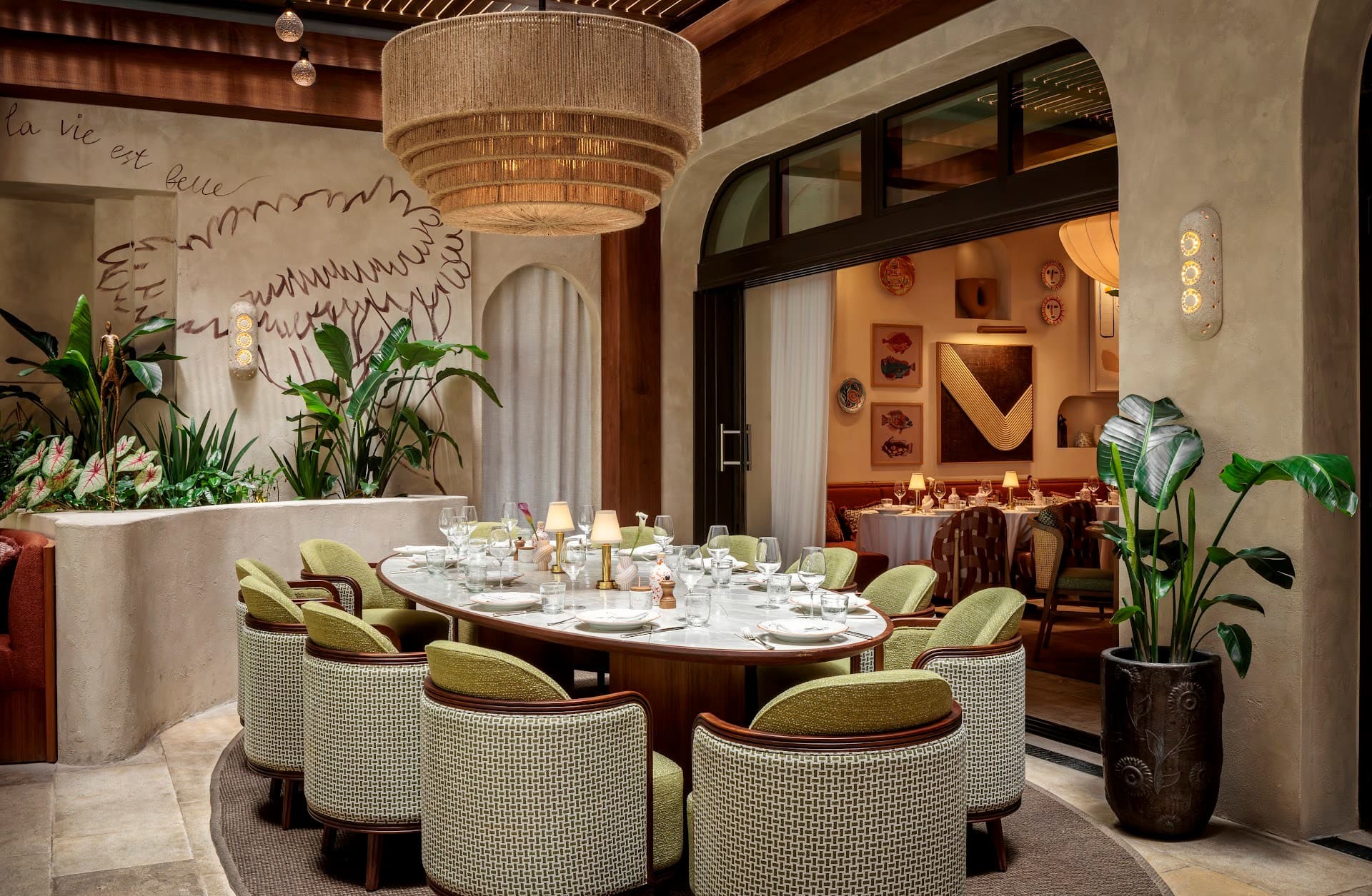 Interior view of Claudie restaurant in Miami