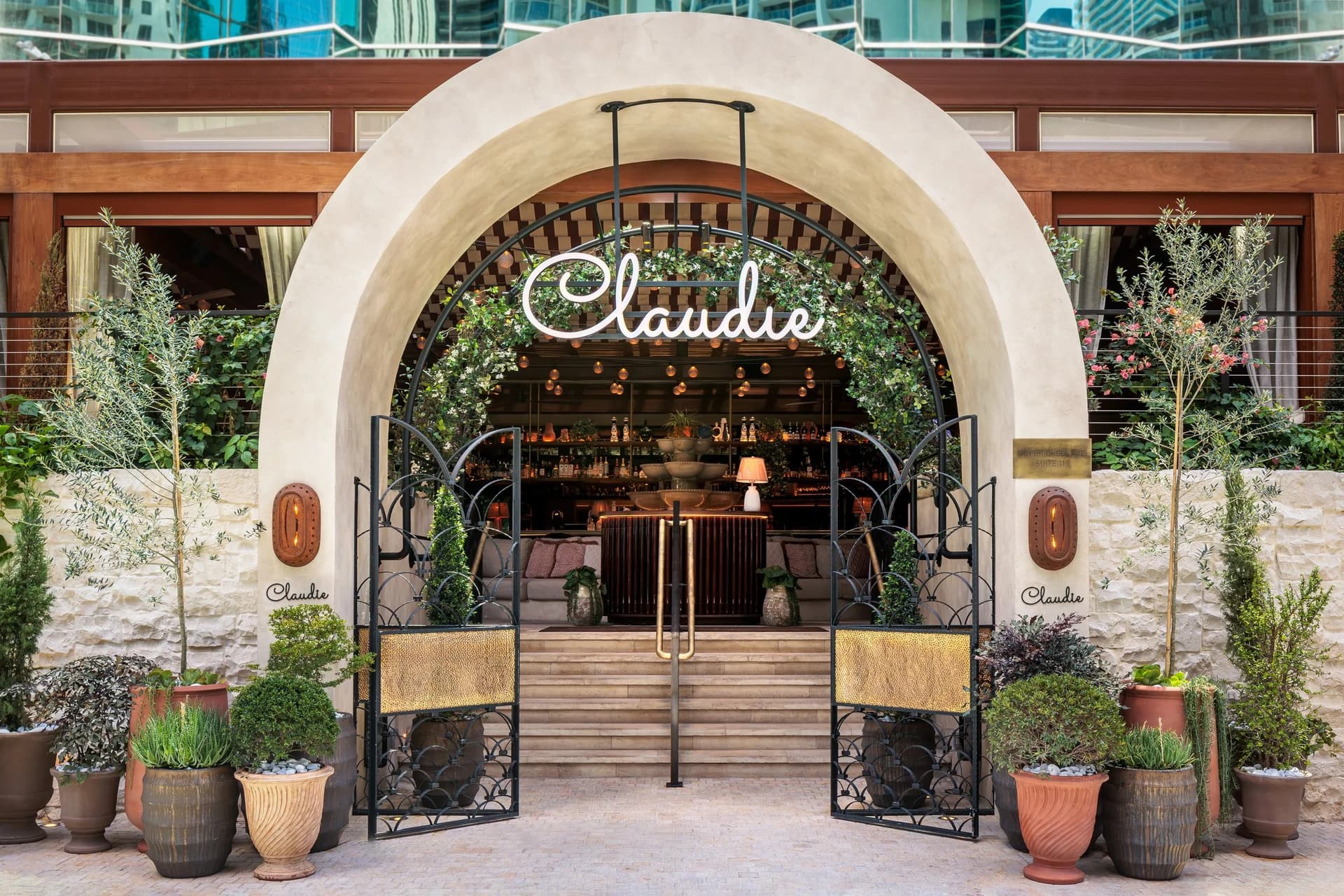 Claudie restaurant entrance in Miami