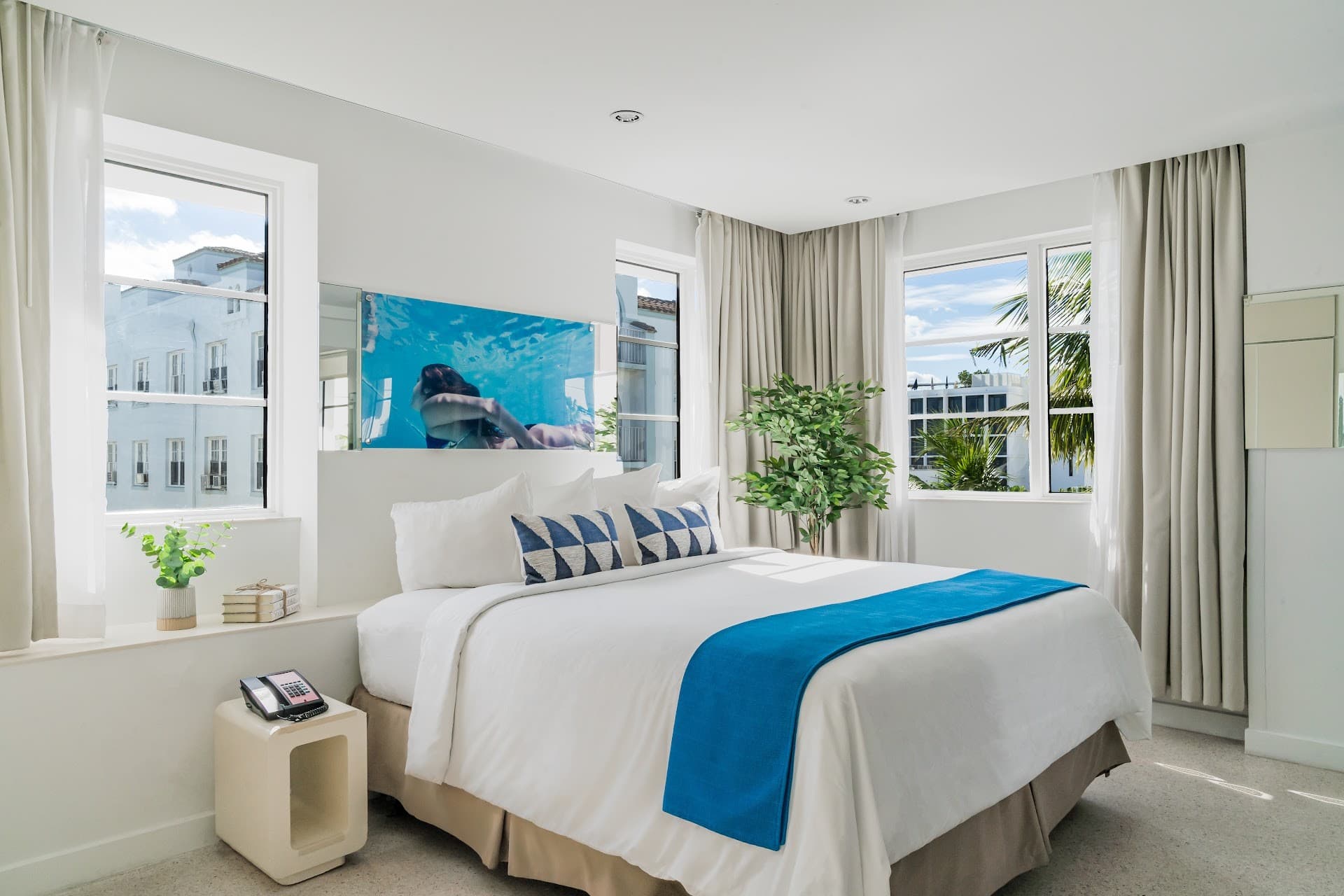 Chic interior of Clevelander South Beach in Miami Beach