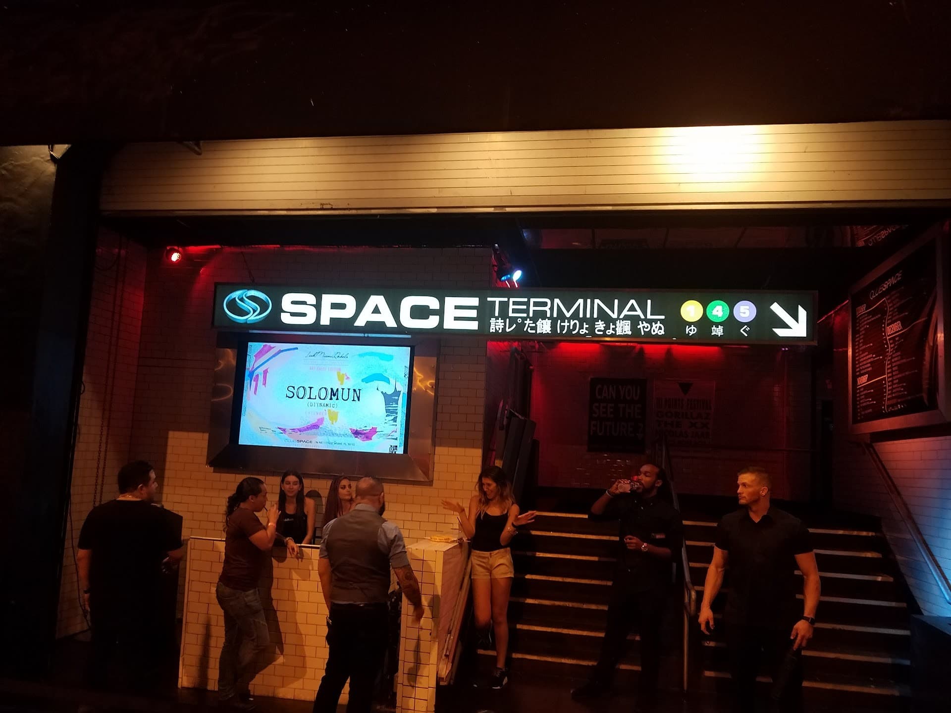 CLUB SPACE entrance in Miami nightlife