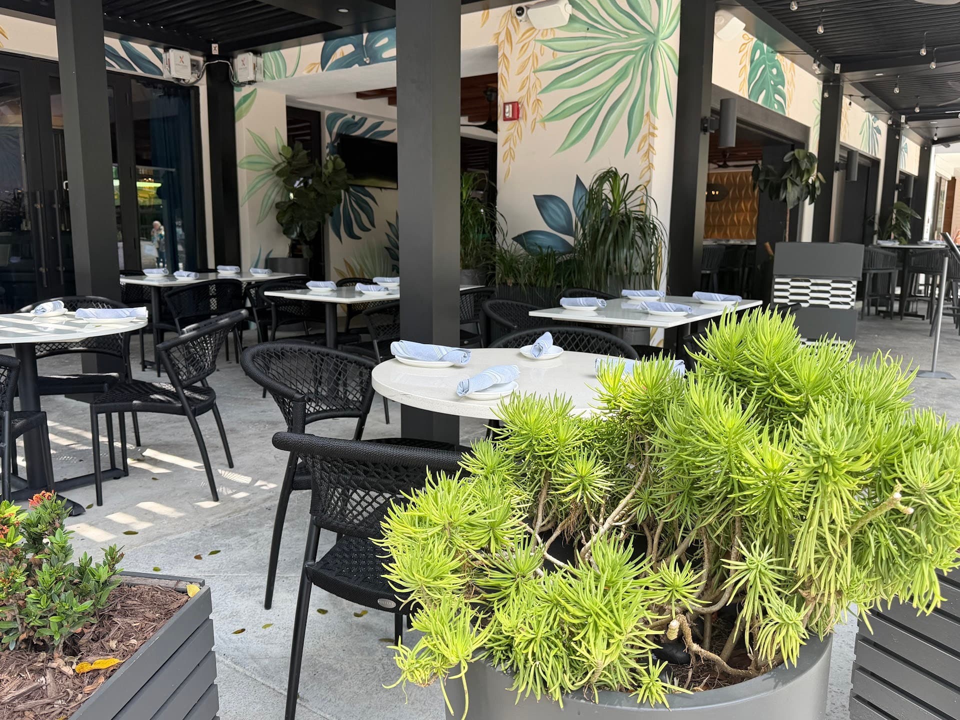 Dining area at CocoWalk in Coconut Grove