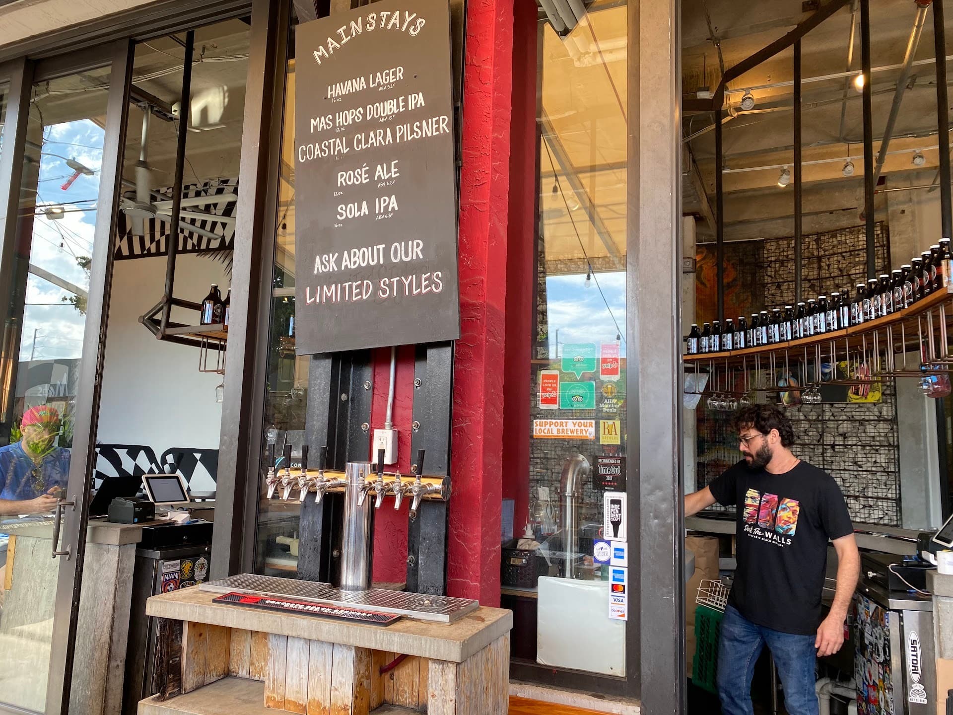 Concrete Beach Brewery entrance in Miami outdoor setting