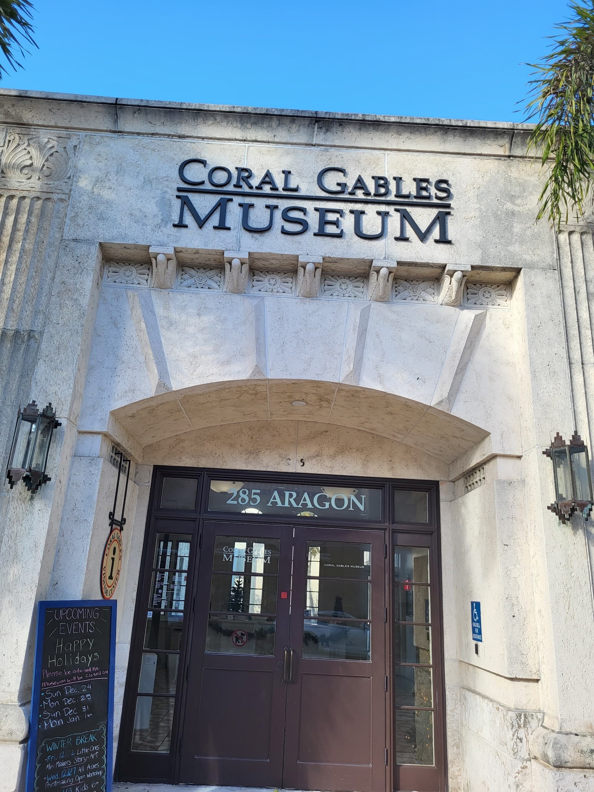 Coral Gables Museum exterior view in Coral Gables