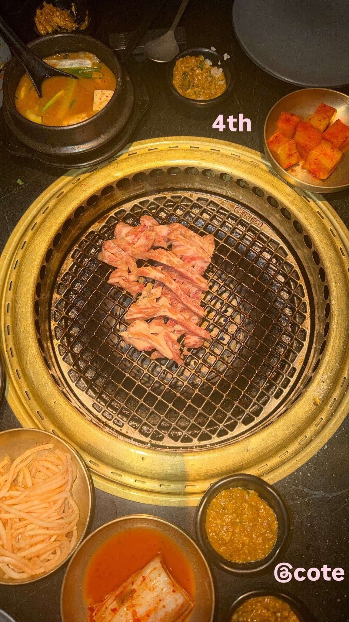 Grilled meat and side dishes at COTE Miami