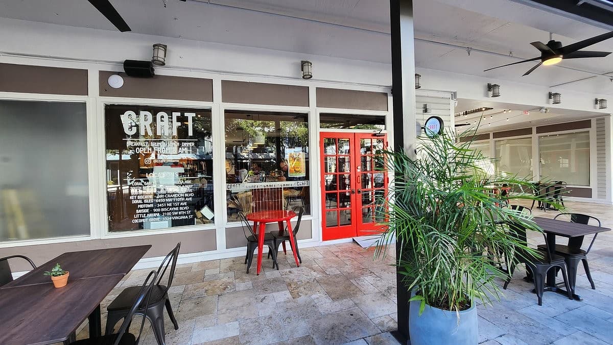 CRAFT Coconut Grove restaurant exterior in Miami