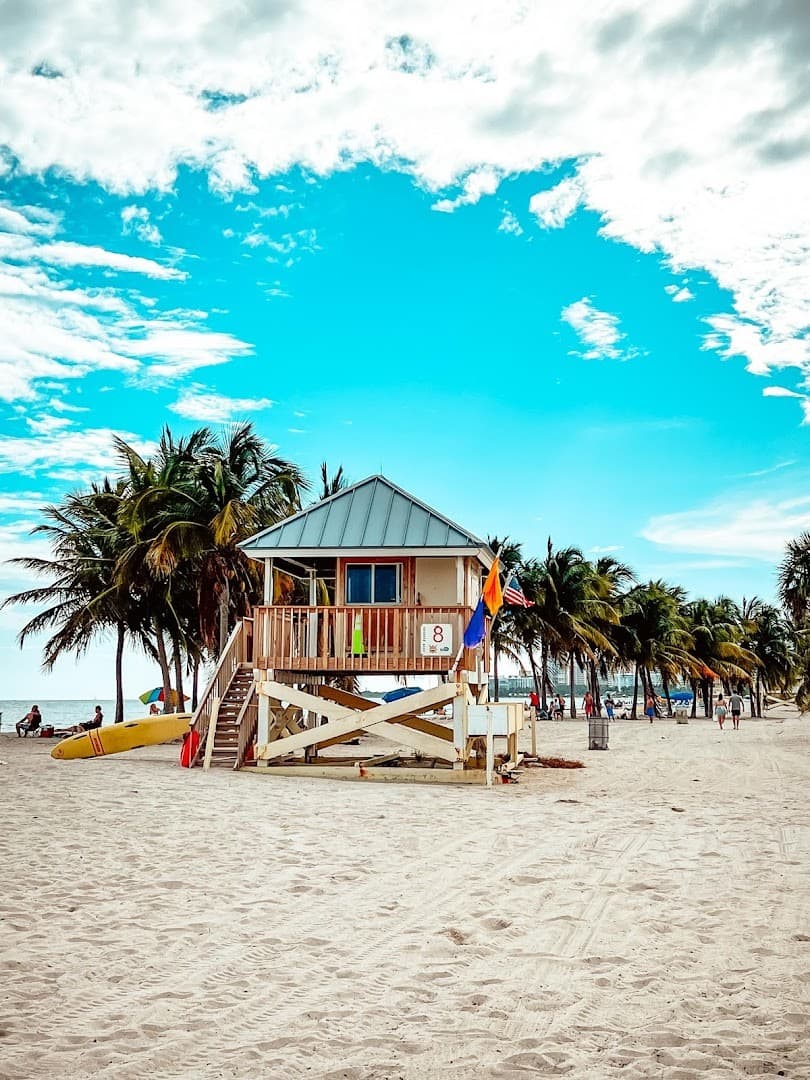 Lifeguard tower at Crandon Park, Key Biscayne