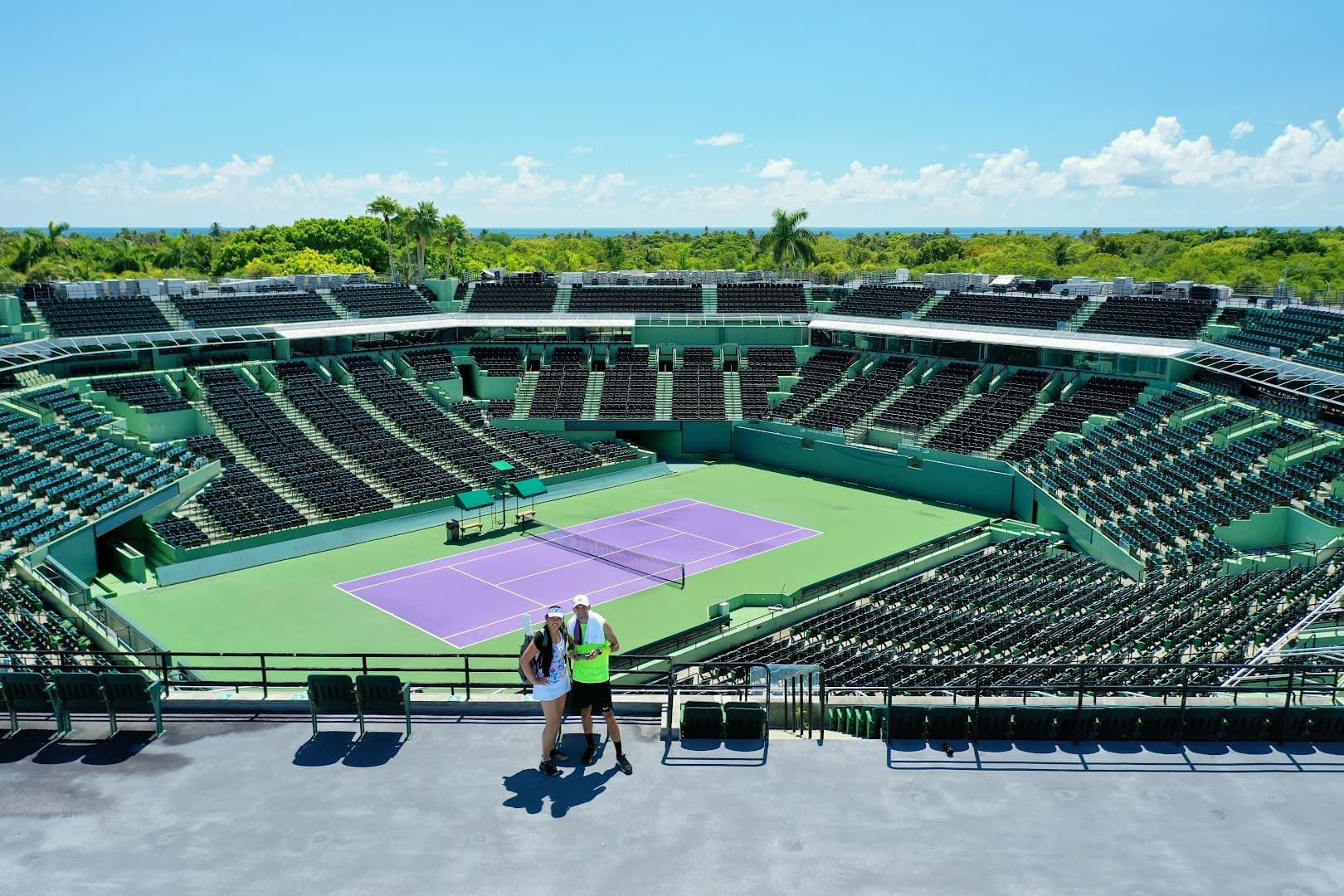 Scenic view of Crandon Park tennis courts in Key Biscayne