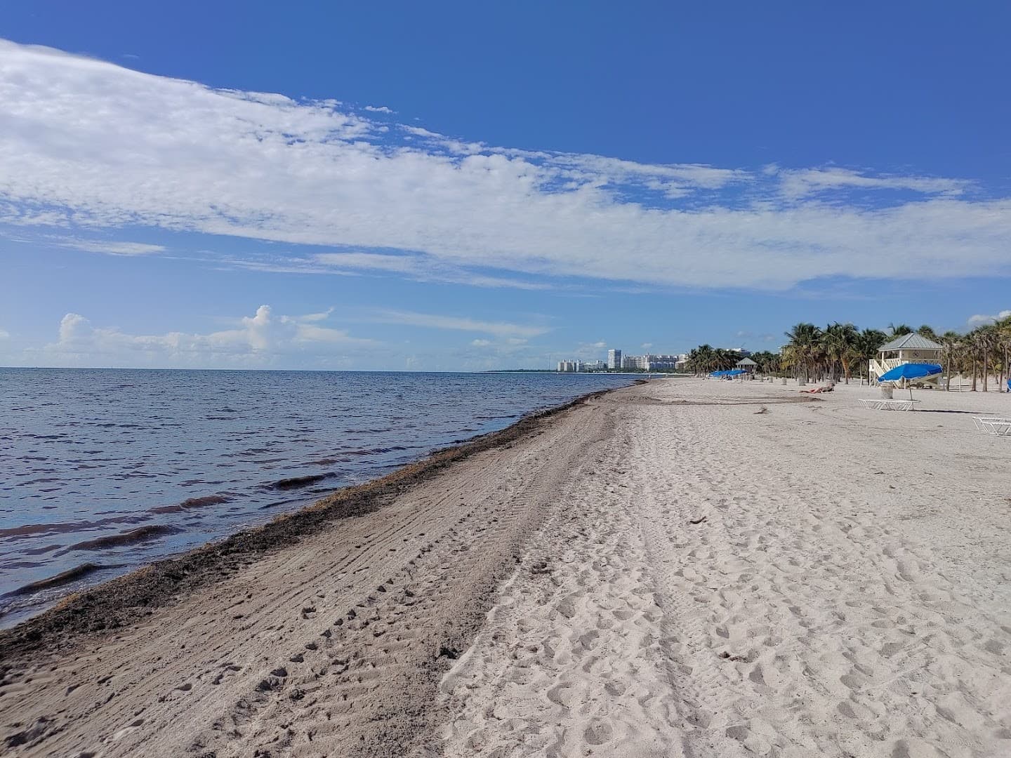 Scenic view of Crandon Park beach in Key Biscayne