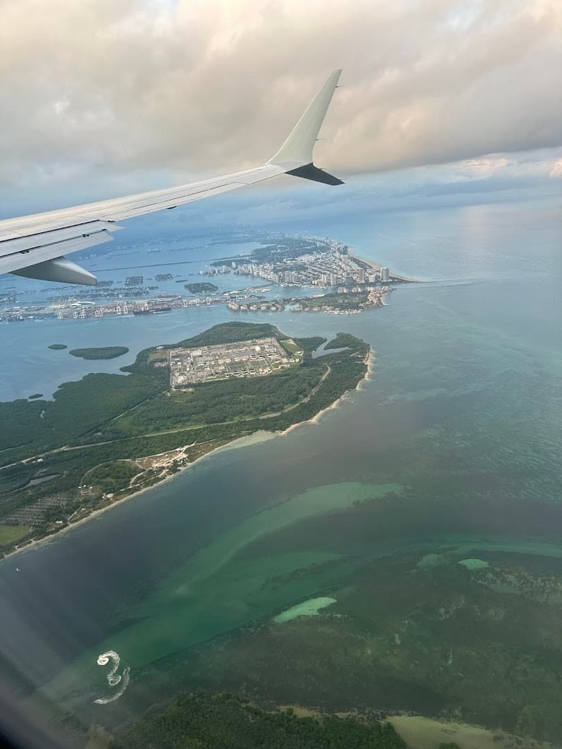 Aerial view of Crandon Park and Key Biscayne