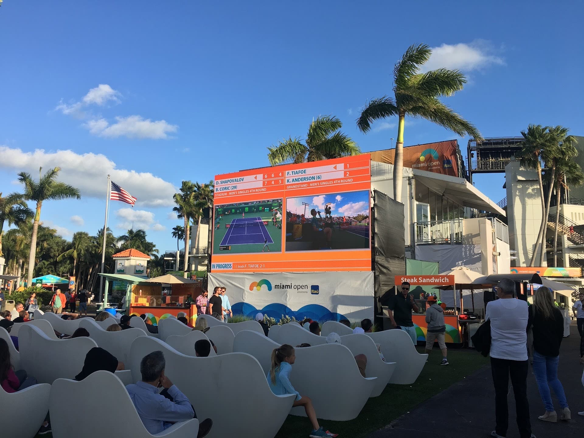 Crandon Park Tennis Center showing an outdoor event in Key Biscayne