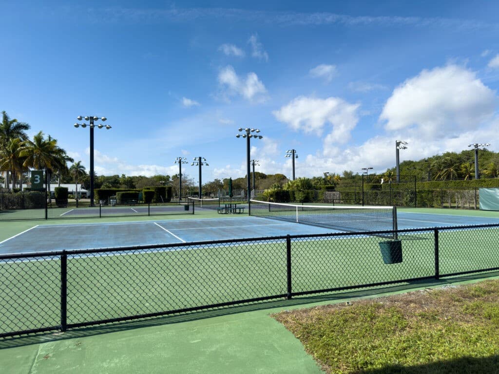 Tennis courts at Crandon Park Tennis Center in Key Biscayne