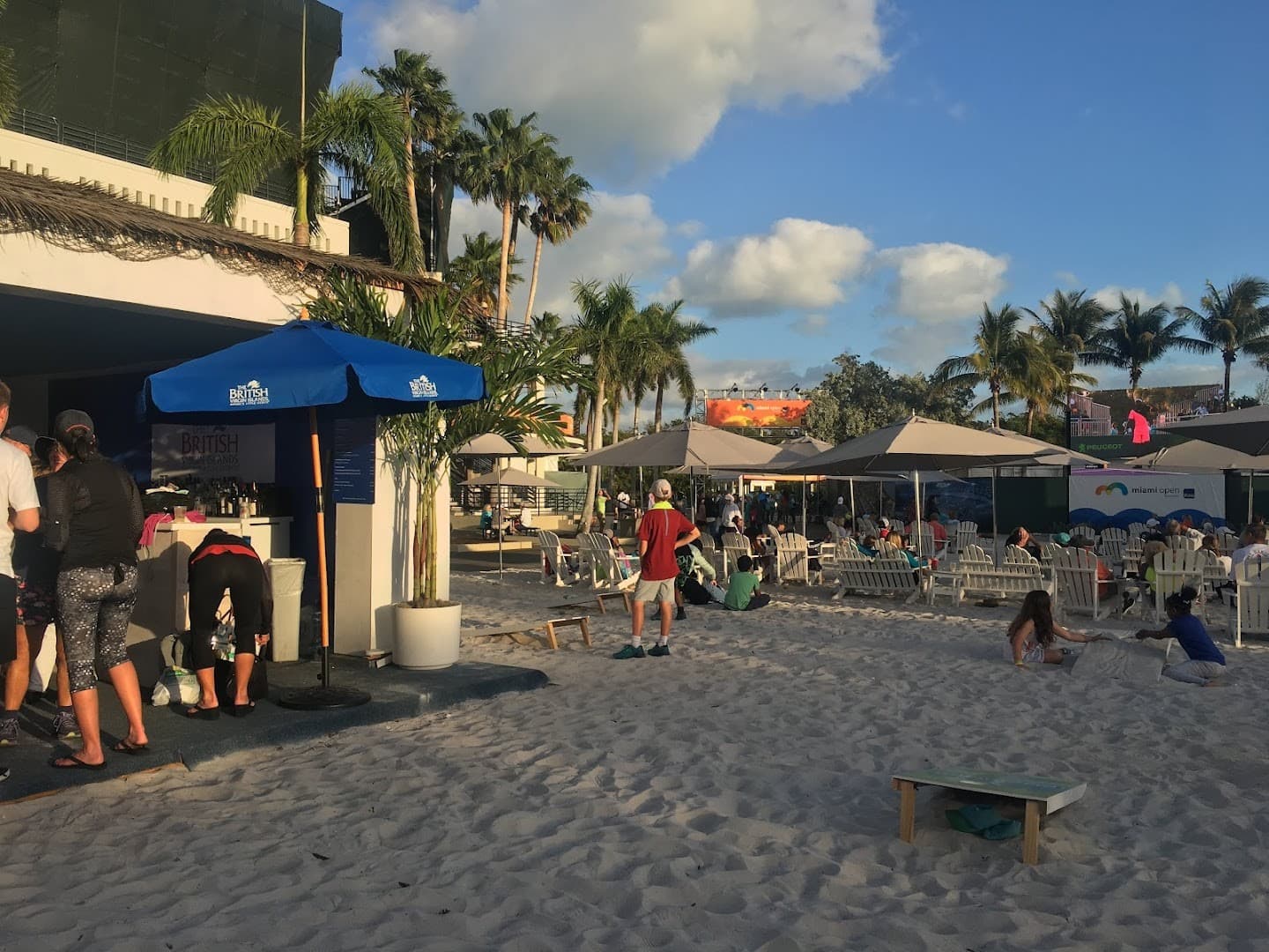 Beach area at Crandon Park Tennis Center in Key Biscayne