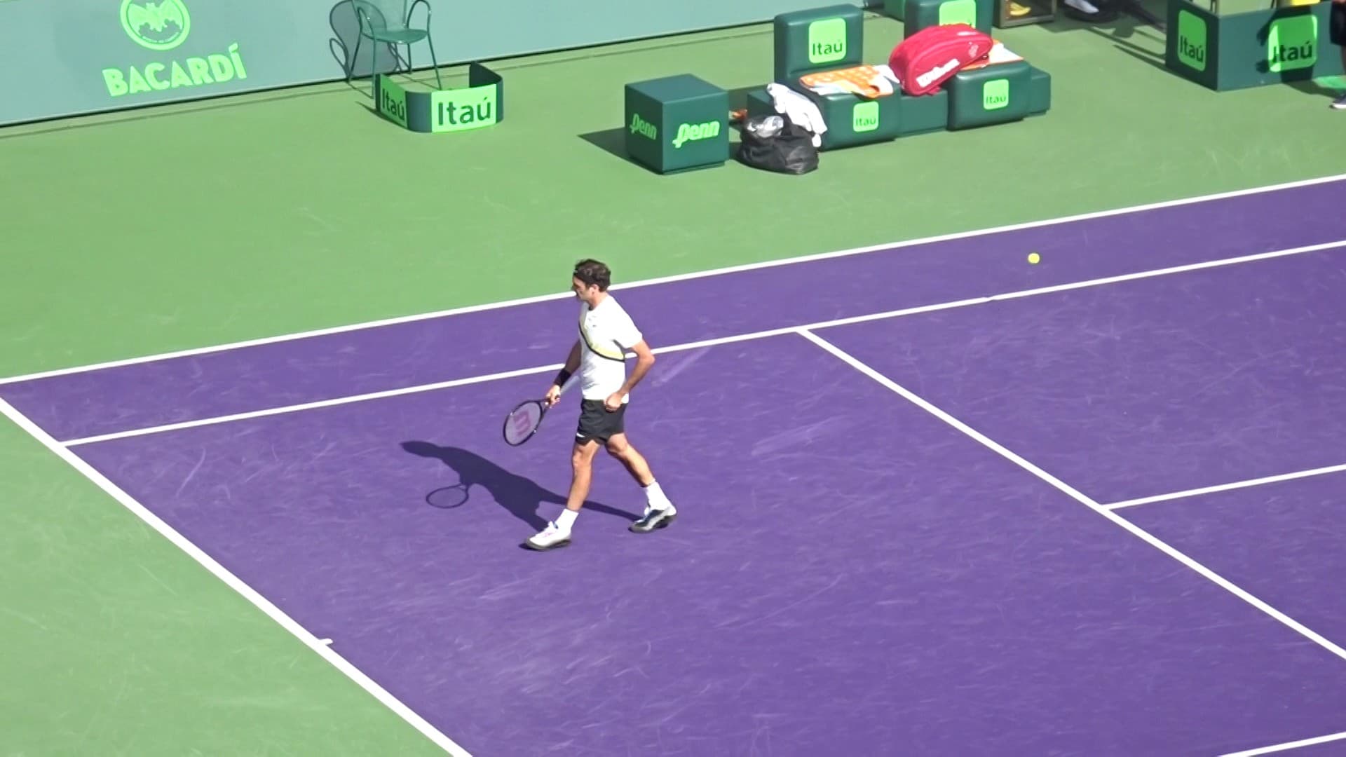 Tennis match at Crandon Park Tennis Center in Key Biscayne