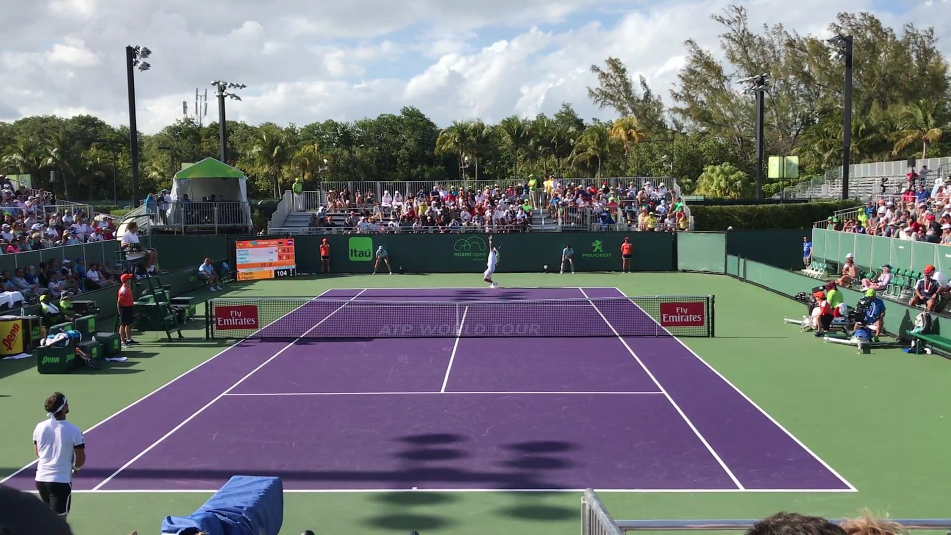 Tennis match at Crandon Park Tennis Center in Key Biscayne