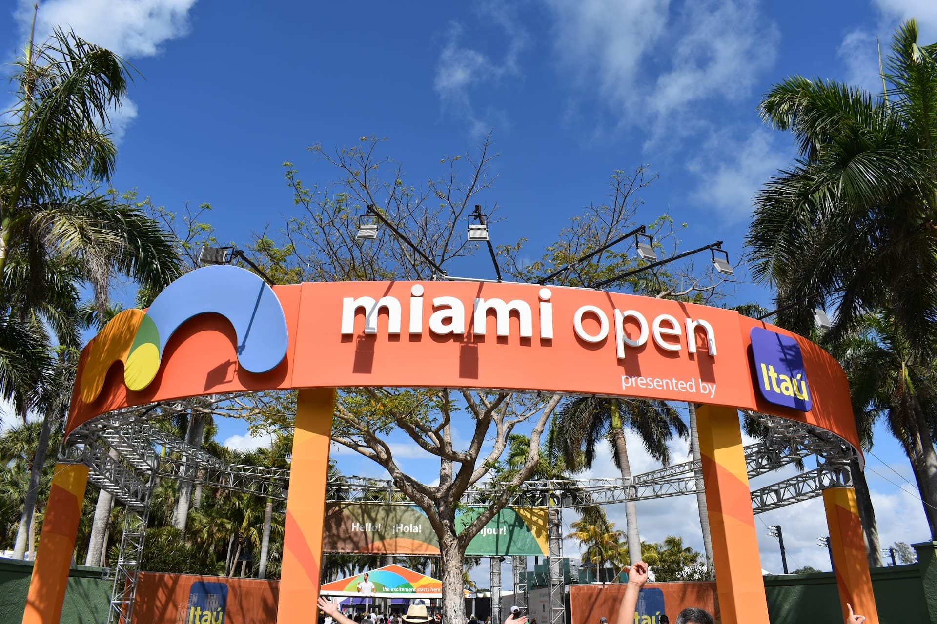 Miami Open signage at Crandon Park Tennis Center, Key Biscayne