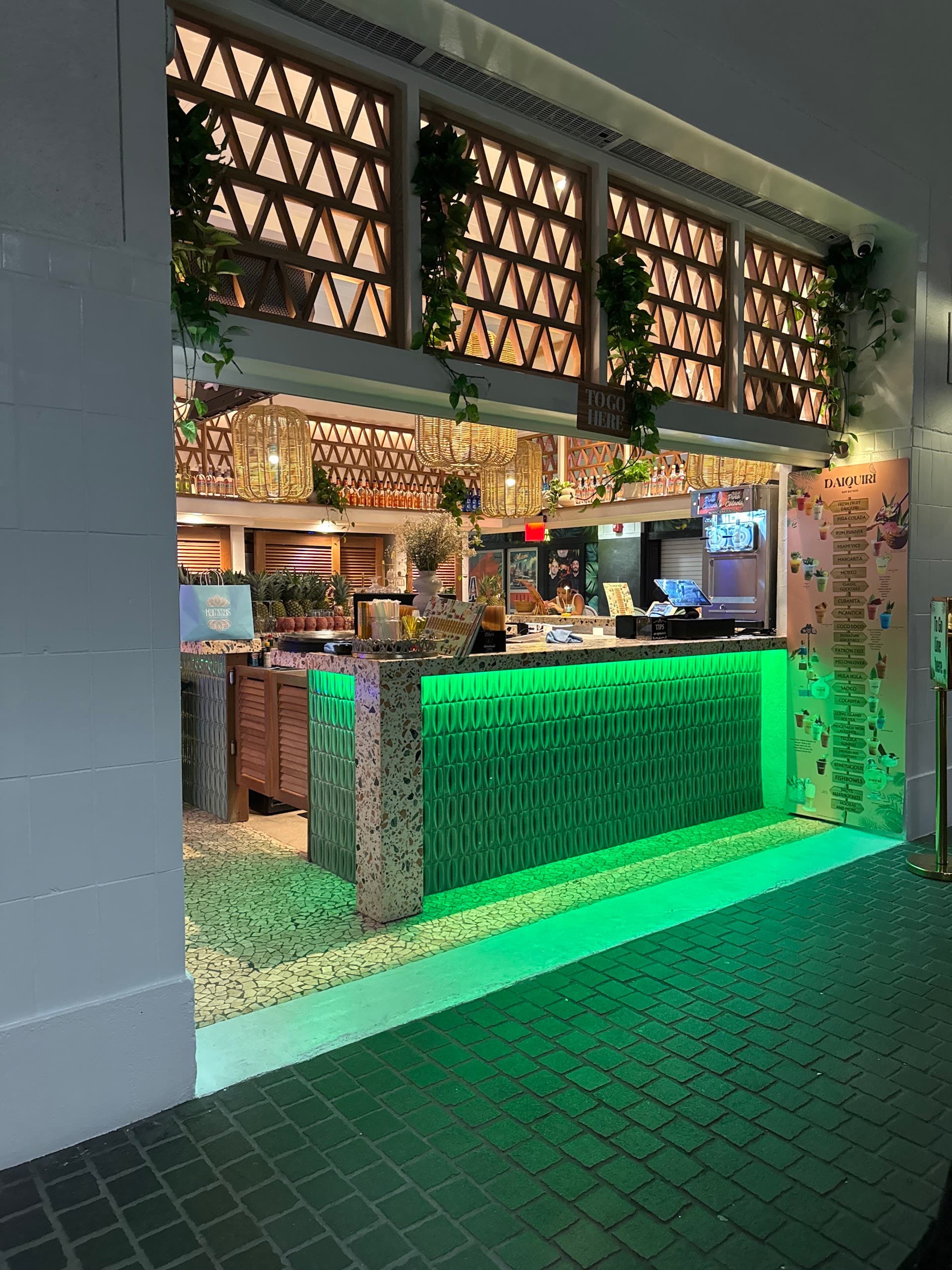 Daiquiri Bar interior in Miami with vibrant decor
