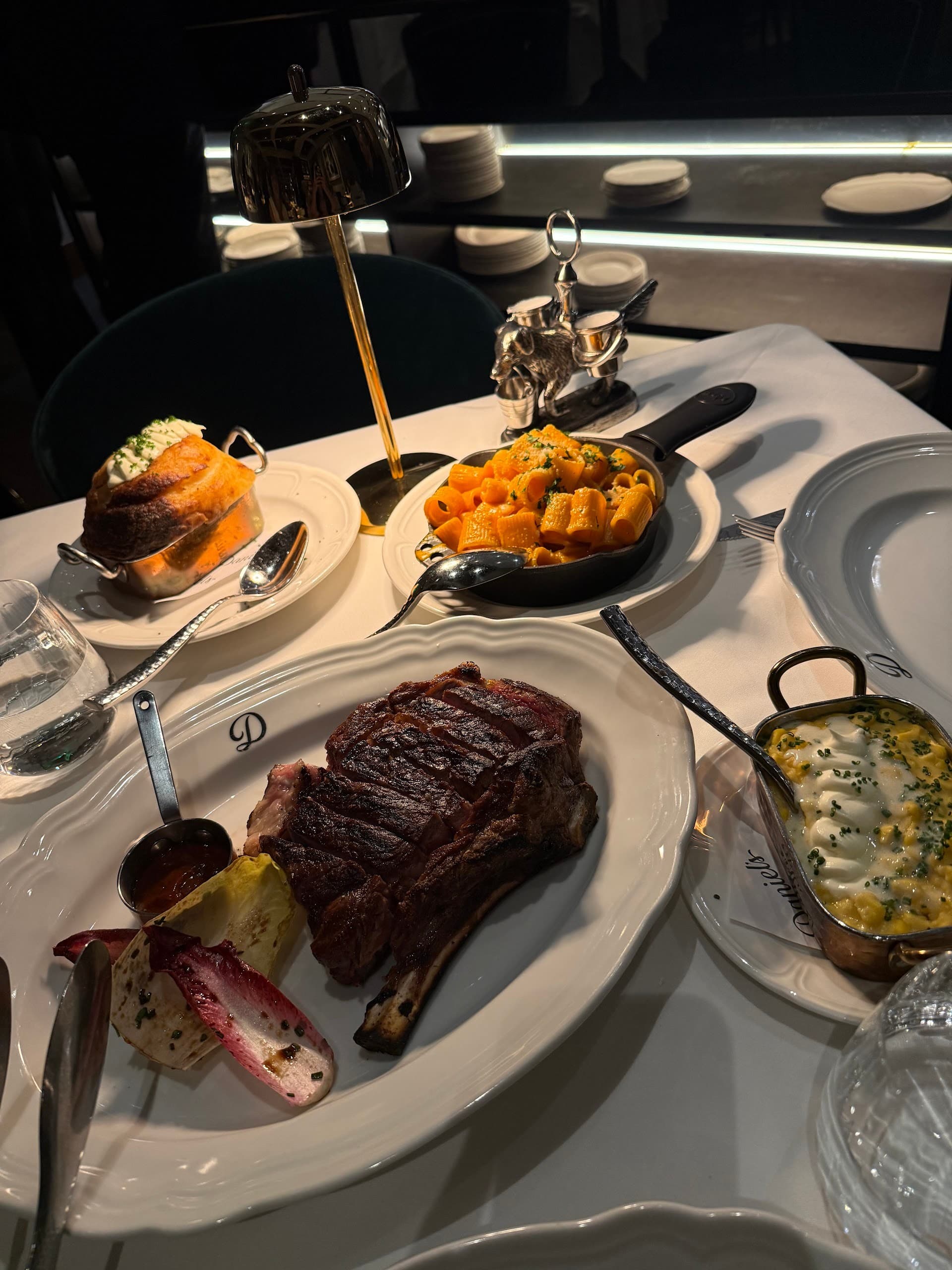 Steak and pasta dish at Daniel's Miami in Coral Gables