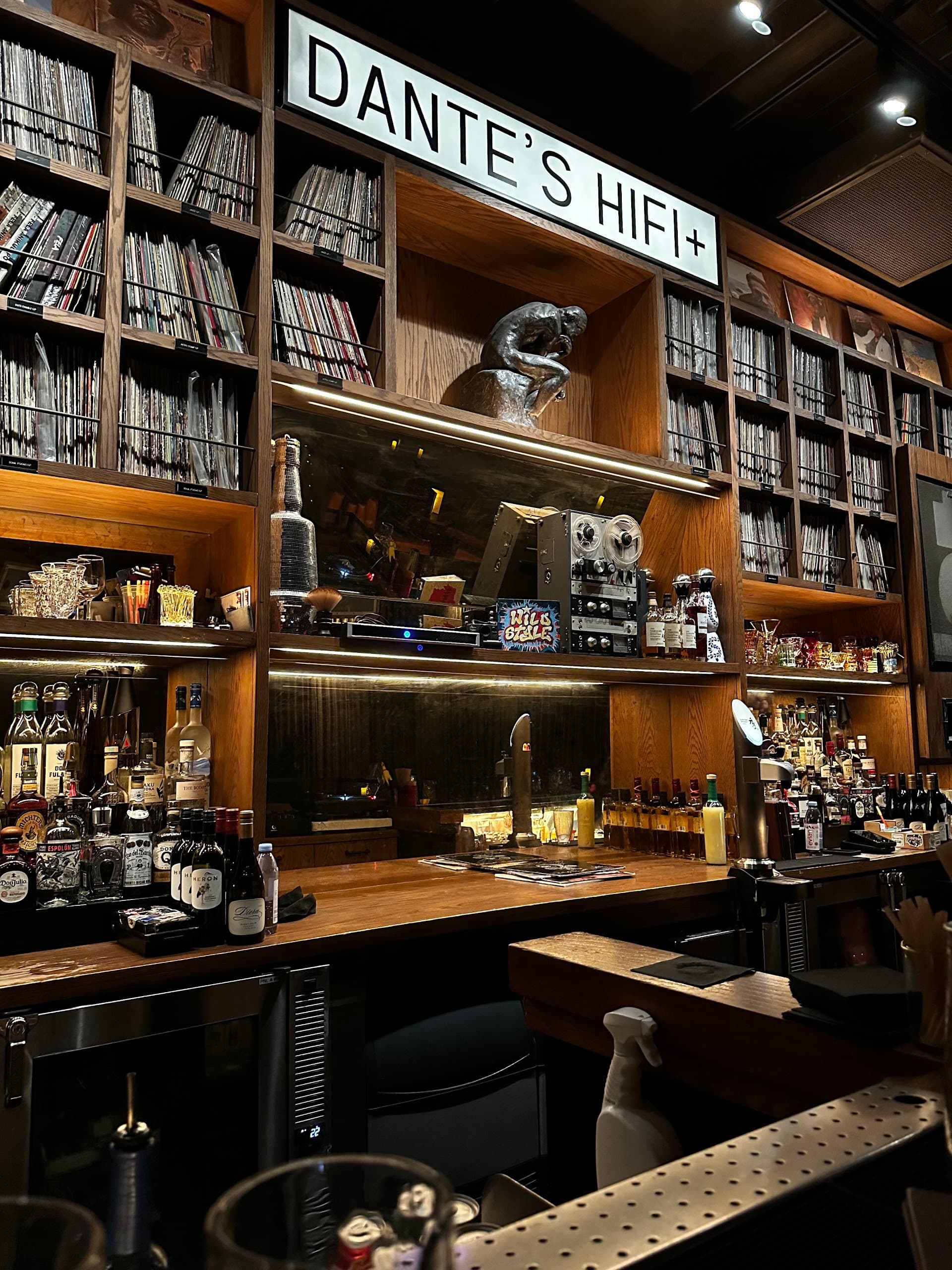 Bar interior at Dante's HiFi in Miami