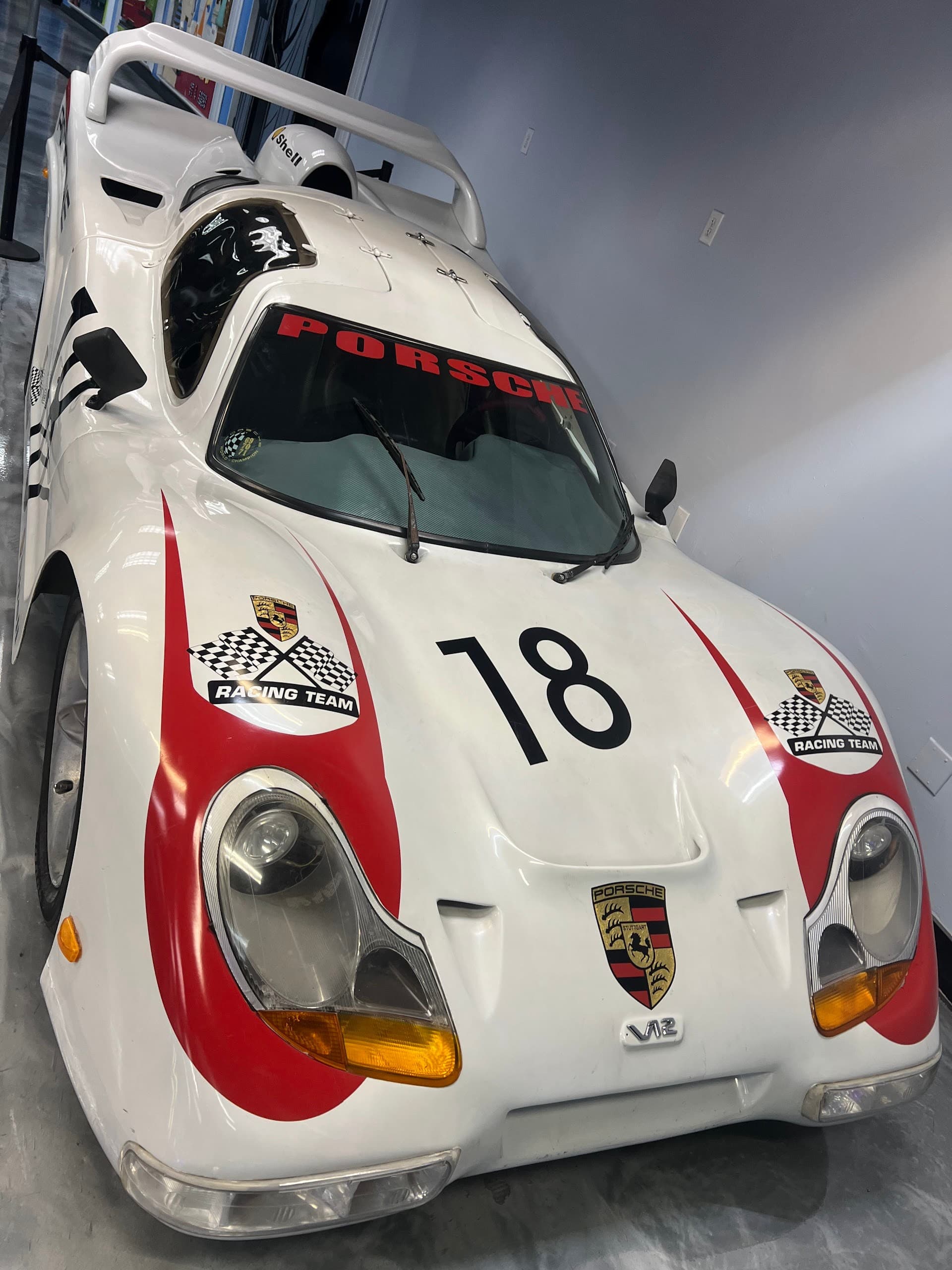 Porsche race car exhibit at Dezerland Action Park Miami