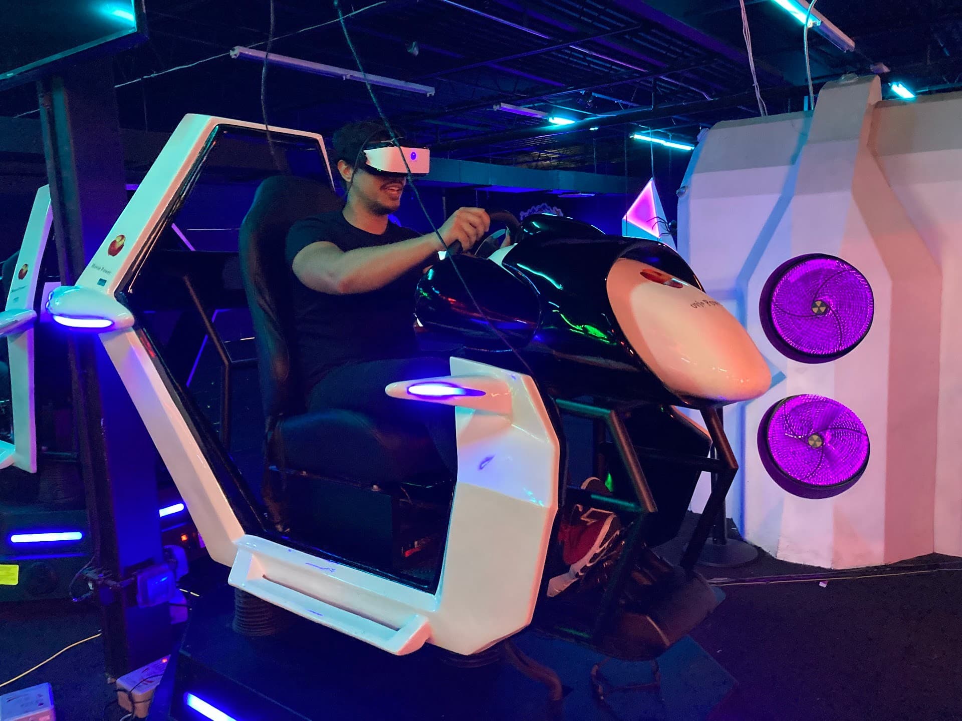 Virtual reality experience at Dezerland Action Park Miami, North Miami