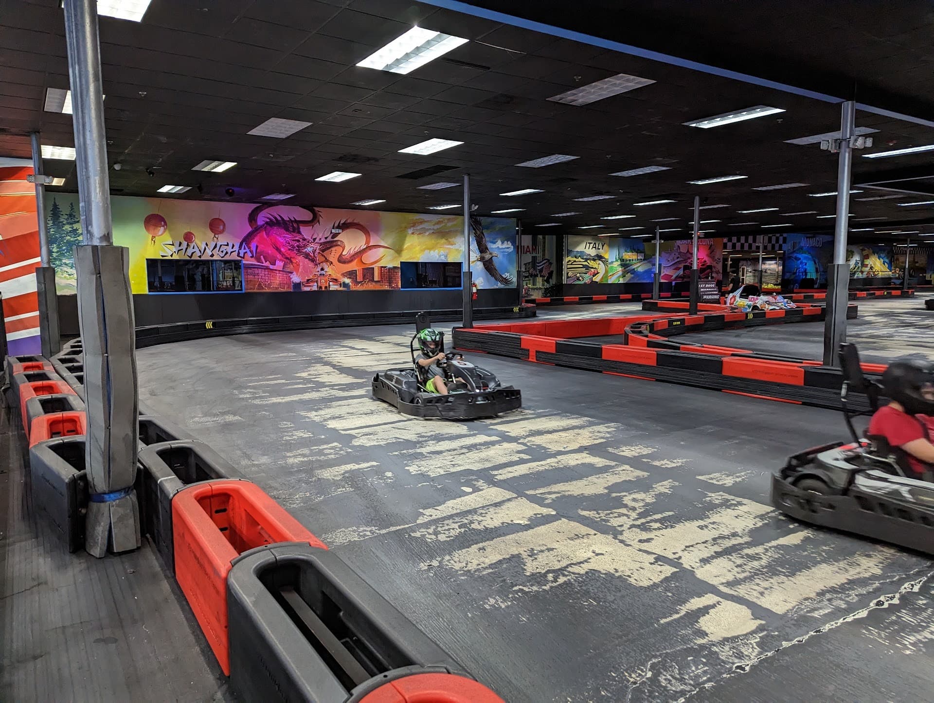 Go-kart racing at Dezerland Action Park North Miami